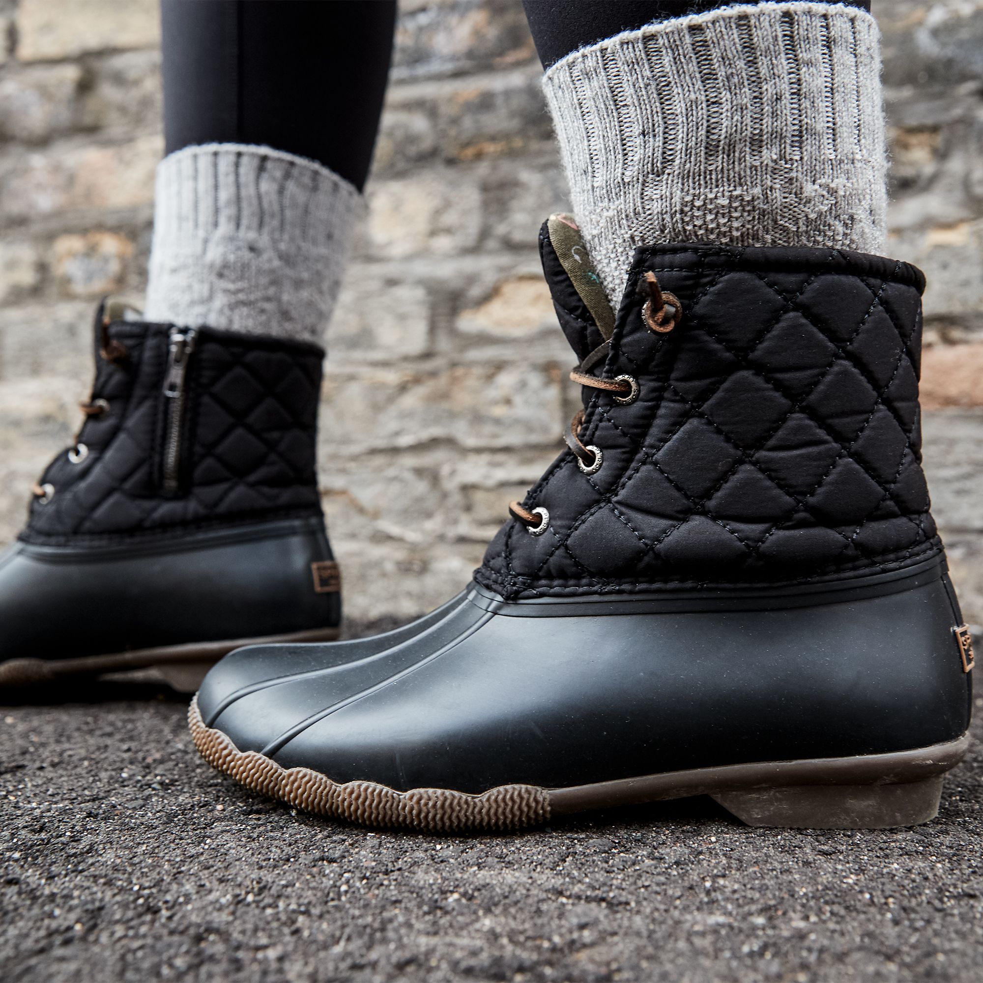sperry saltwater quilted wool duck boots