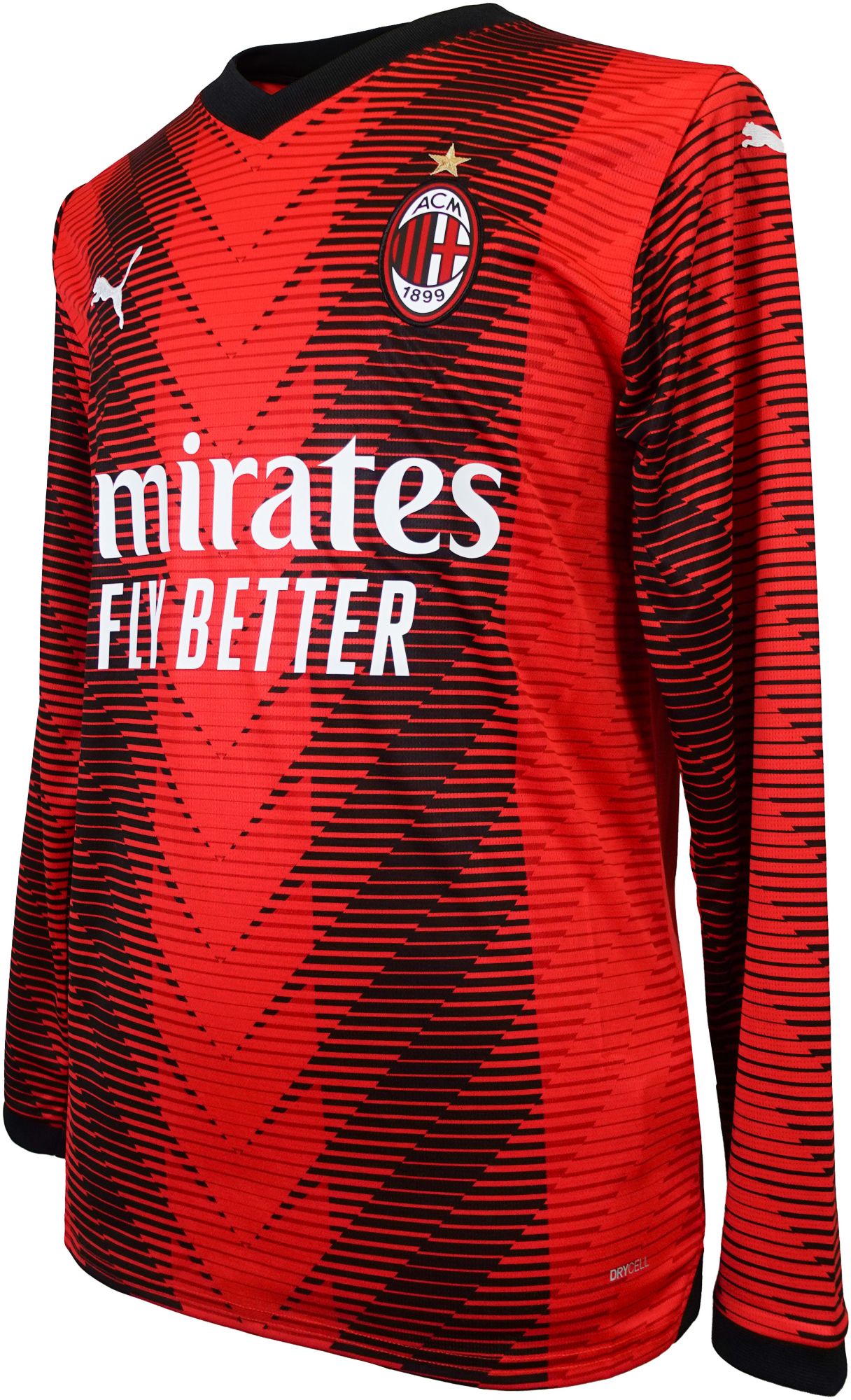 PUMA AC Milan Christian Pulisic #11 Home Replica Long Sleeve Jersey