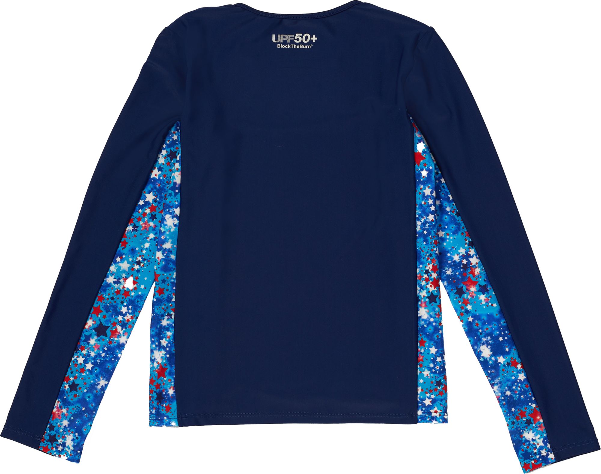 Speedo Girls' Long Sleeve Printed Splice Rashguard product image