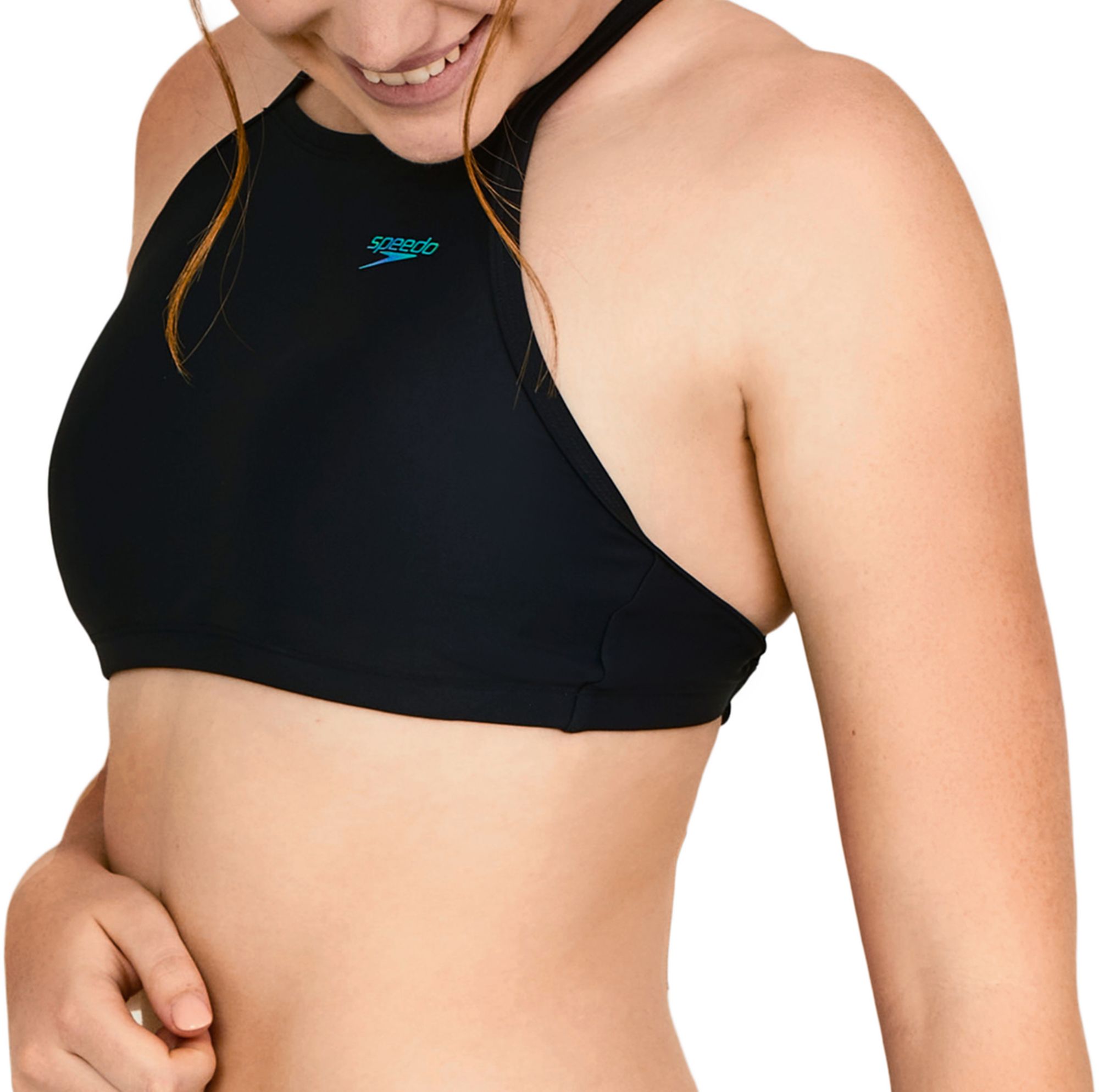 Speedo Women's High Neck Back Bikini Top