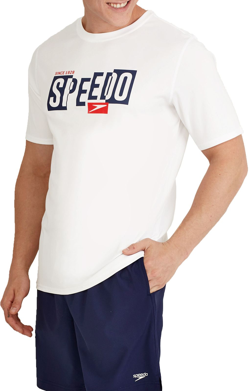 Speedo Men's Graphic Short Sleeve Swim Shirt