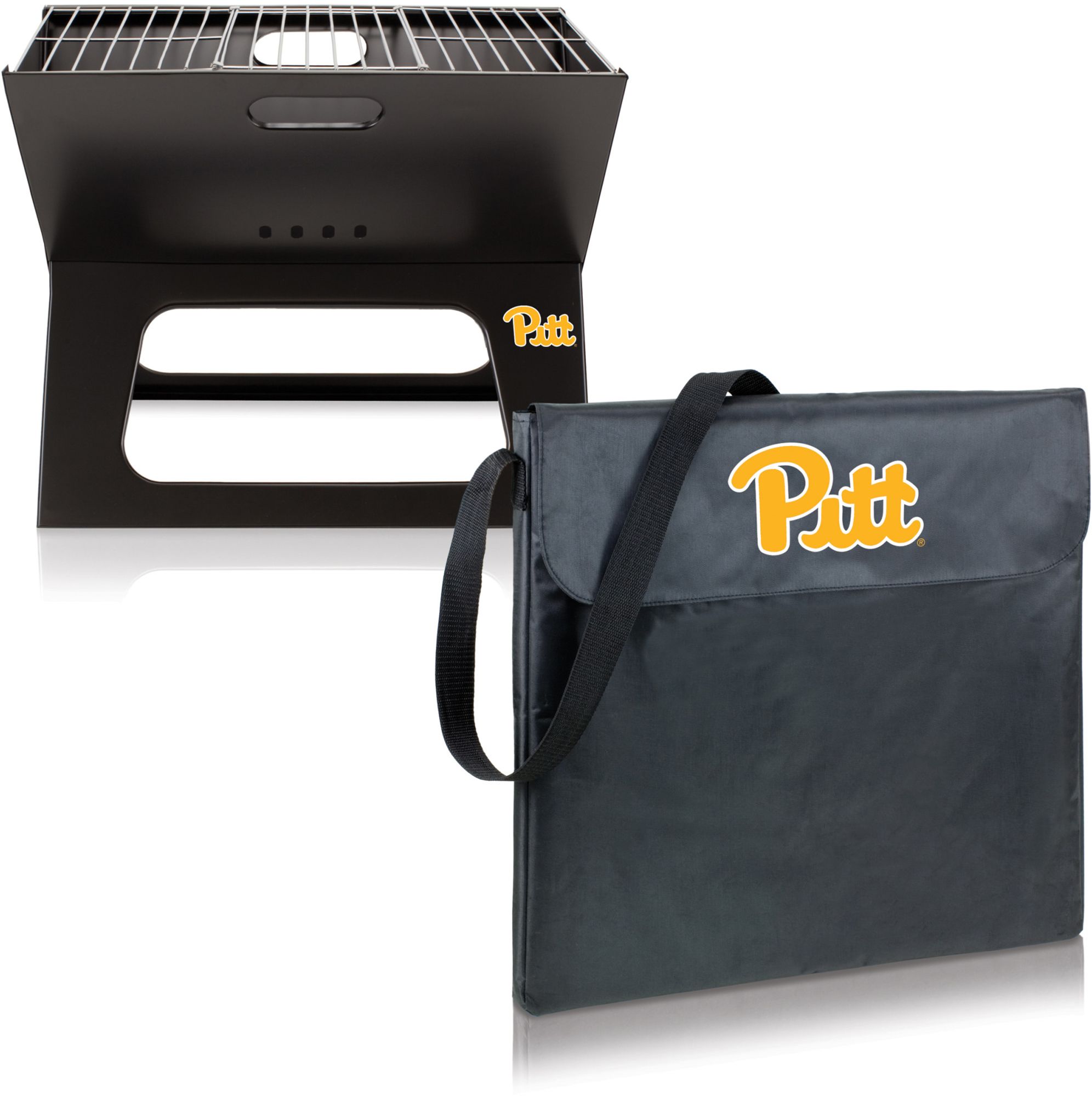 Picnic Time Pitt Panthers Folding Charcoal Barbeque Grill