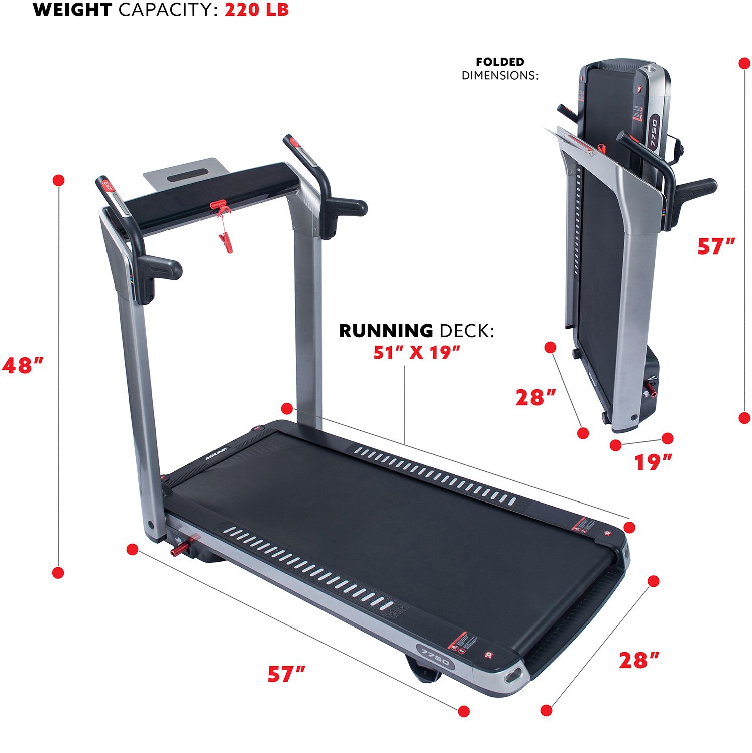 Sunny Health & Fitness Space Flex Treadmill product image
