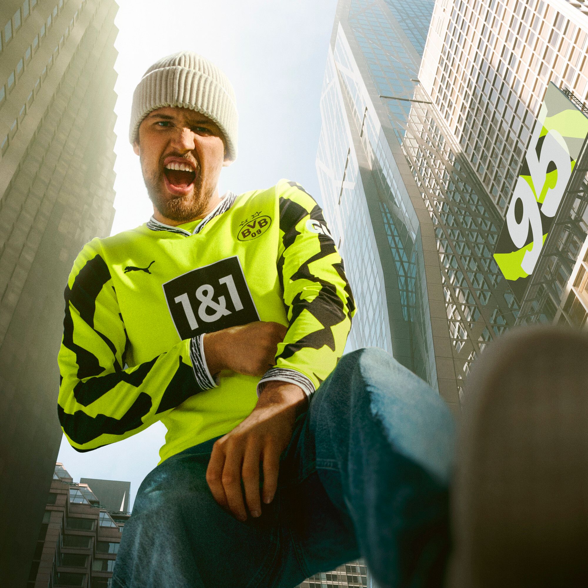 PUMA Men's Borussia Dortmund Yellow 125th Anniversary Replica Jersey product image