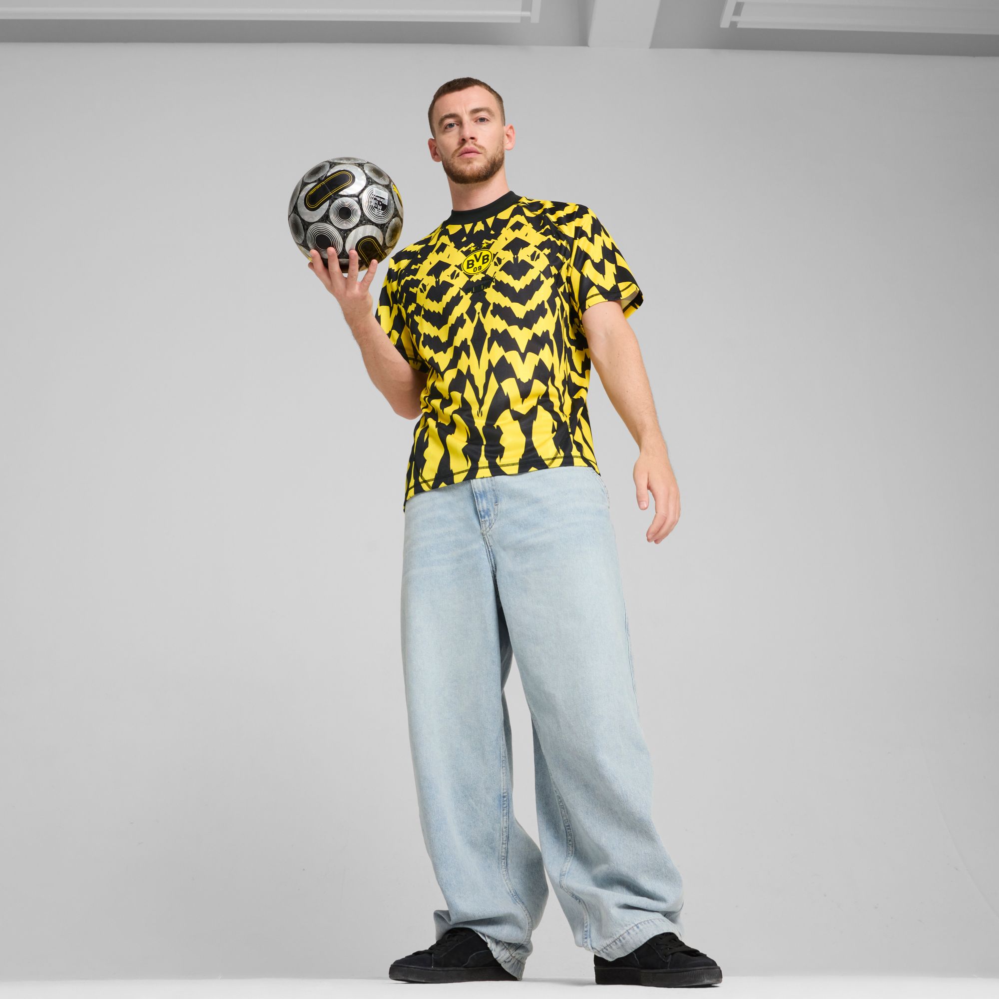 PUMA Adult Borussia Dortmund 2024-2025 Yellow Retro Replica Jersey product image