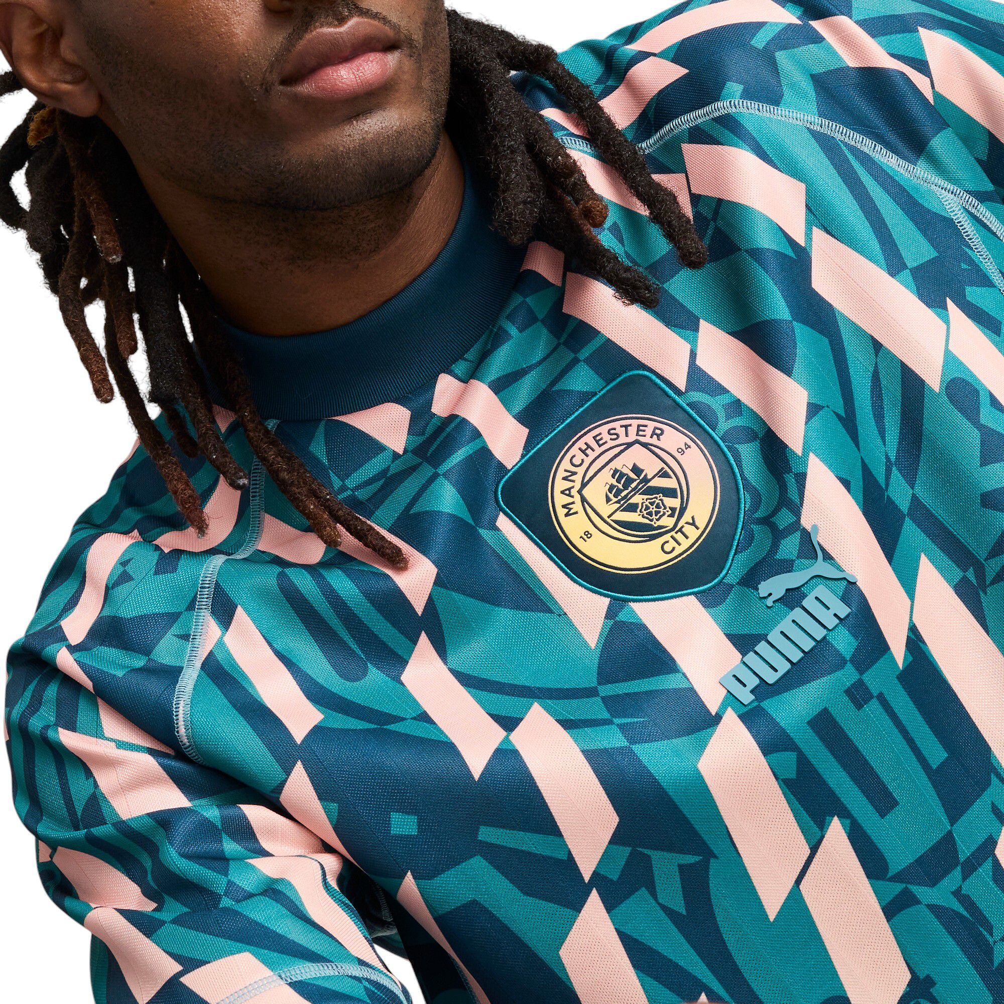 PUMA Adult Manchester City 2024-2025 Blue Retro Replica Jersey product image