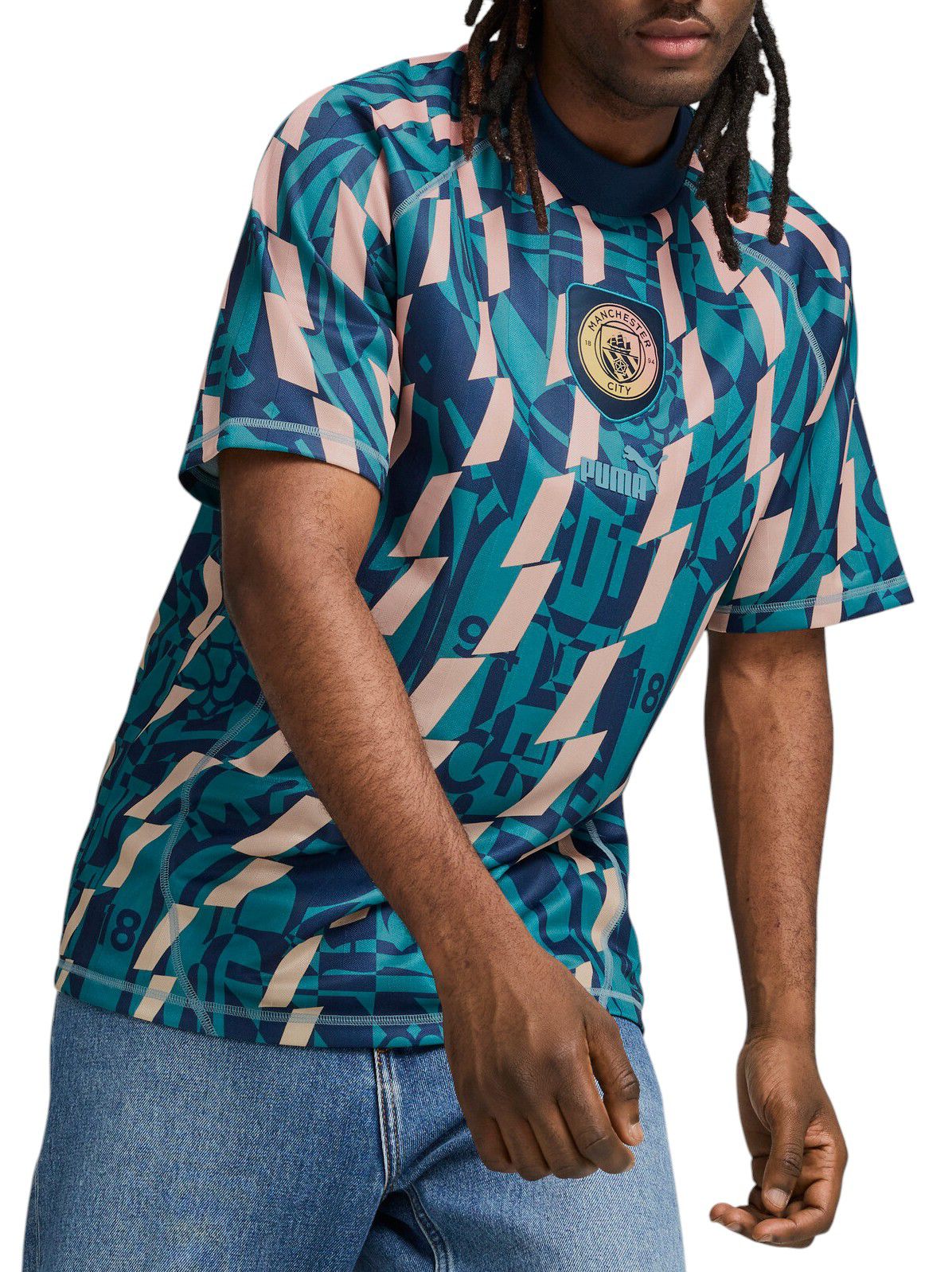 PUMA Adult Manchester City 2024-2025 Blue Retro Replica Jersey product image