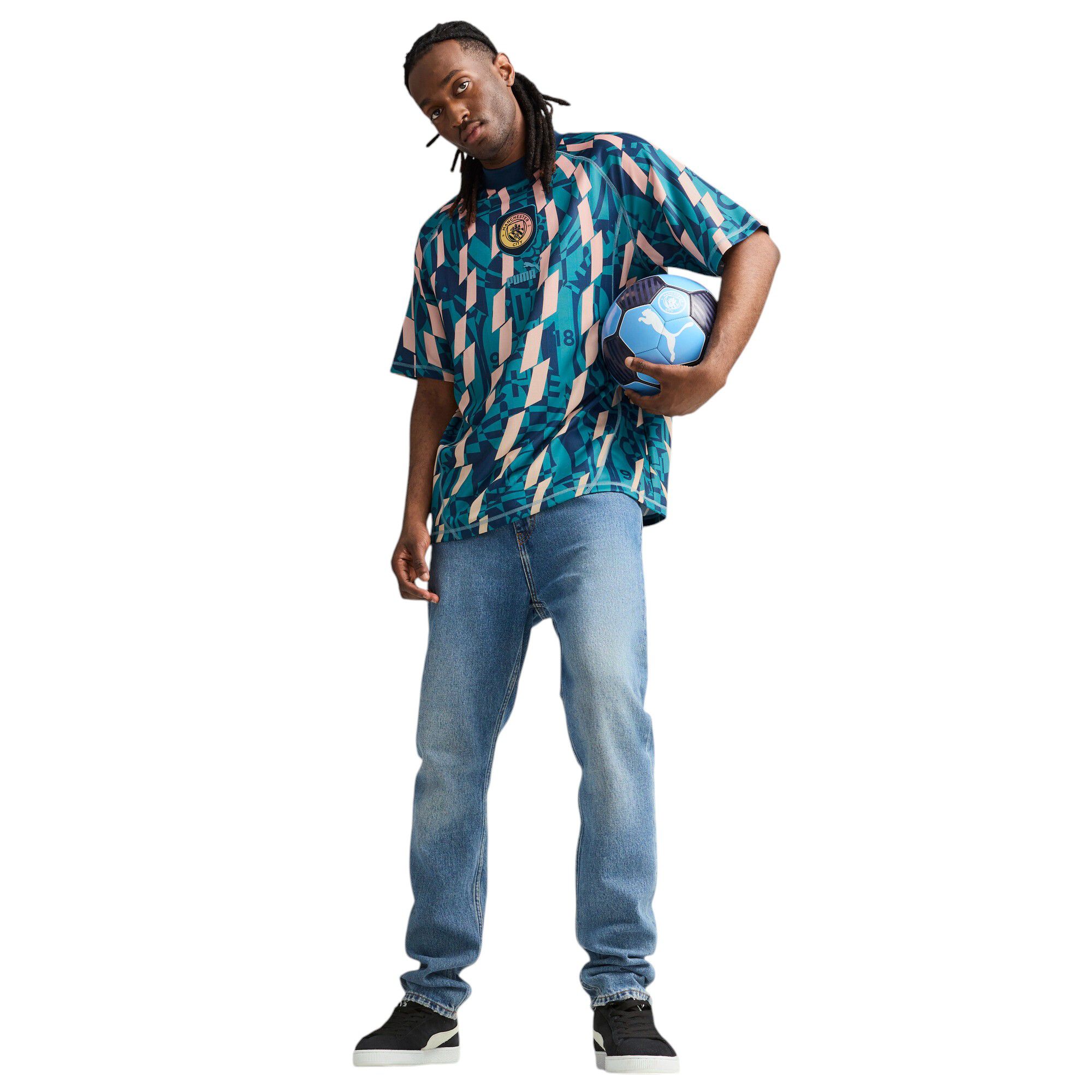 PUMA Adult Manchester City 2024-2025 Blue Retro Replica Jersey product image