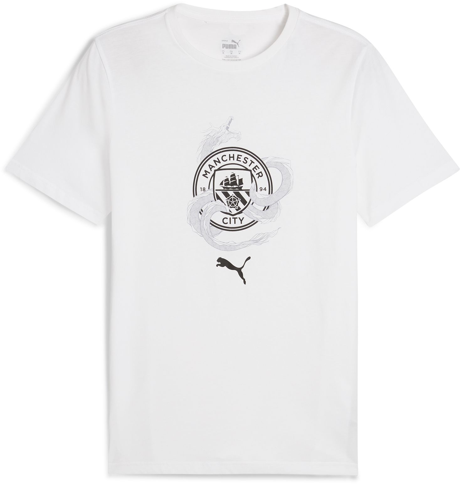 PUMA Men's Manchester City 2023-2024 Year of the Dragon White T-Shirt