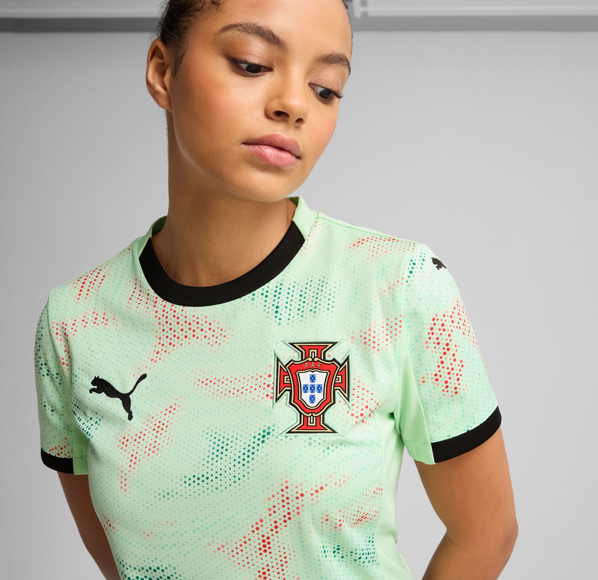 PUMA Women's 2025 Portugal Women's National Team Green Away Replica Jersey product image