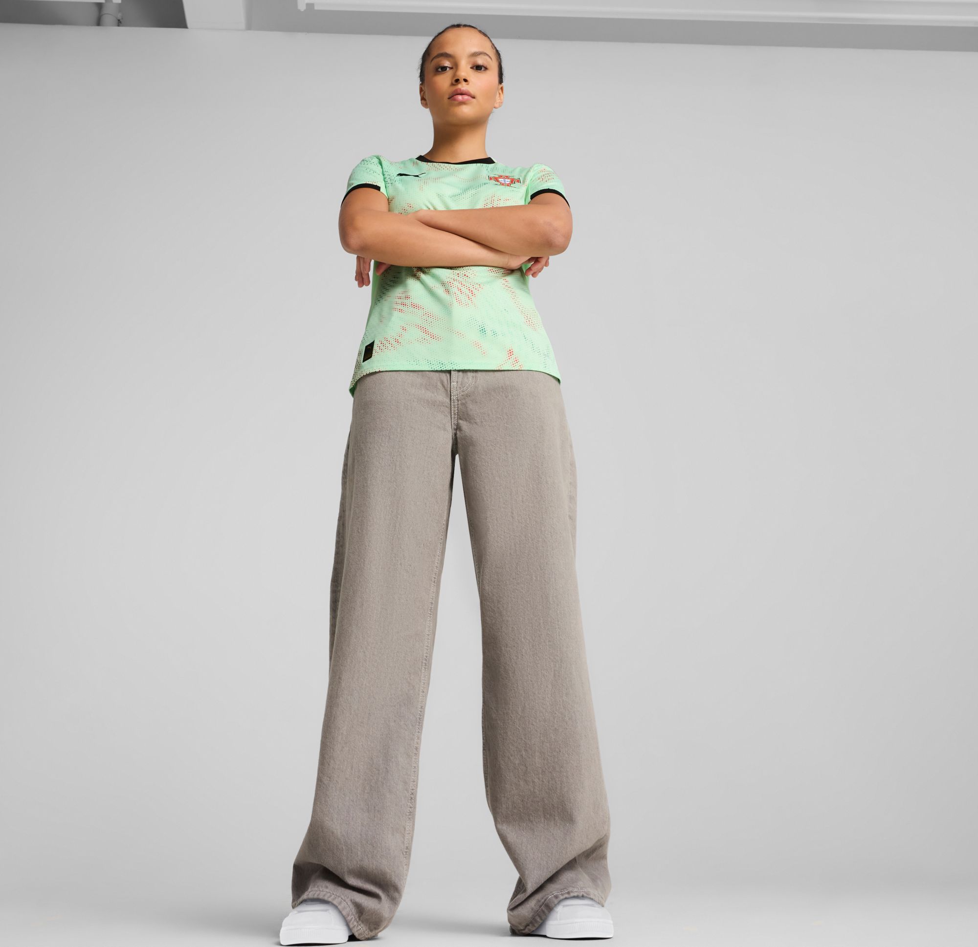 PUMA Women's 2025 Portugal Women's National Team Green Away Replica Jersey product image