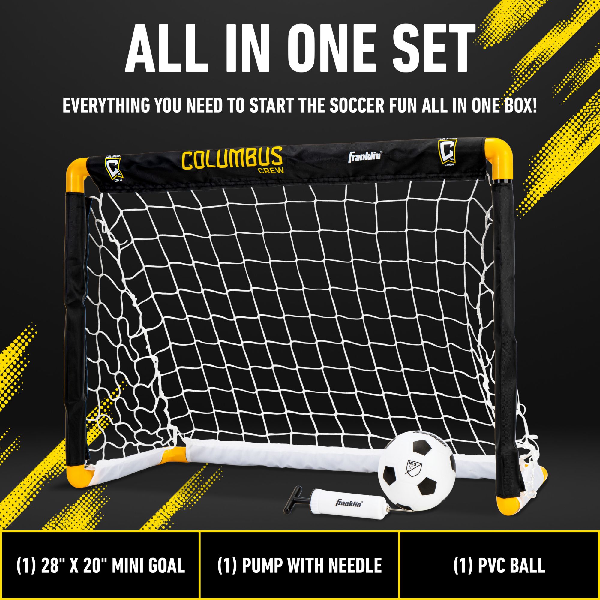 Franklin Columbus Crew Indoor Mini Soccer Goal Set product image