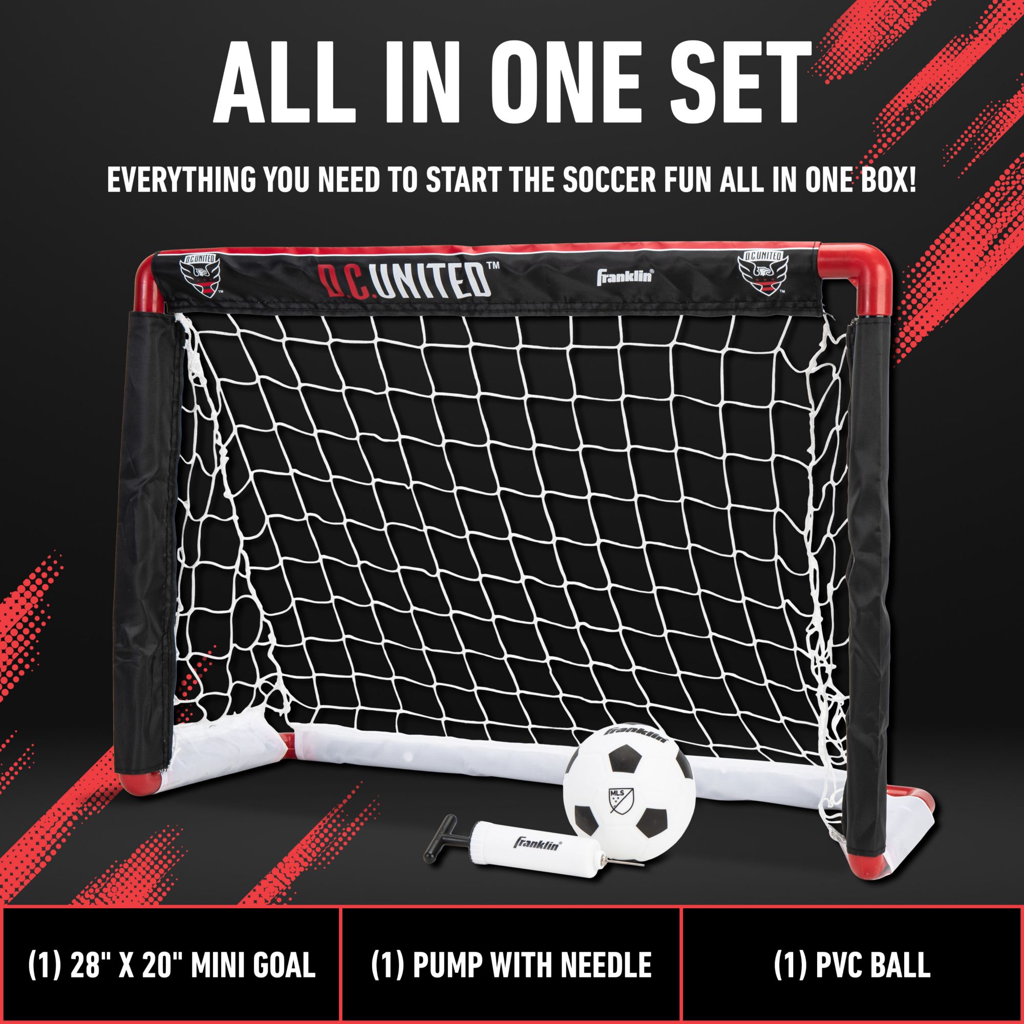 Franklin D.C. United Indoor Mini Soccer Goal Set product image