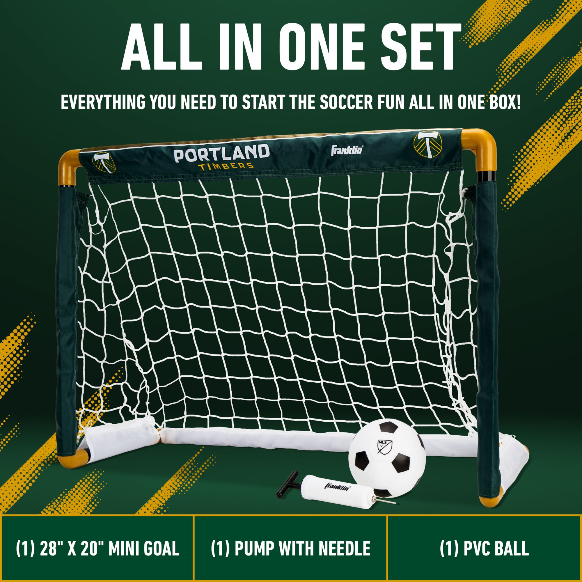 Franklin Portland Timbers Indoor Mini Soccer Goal Set product image