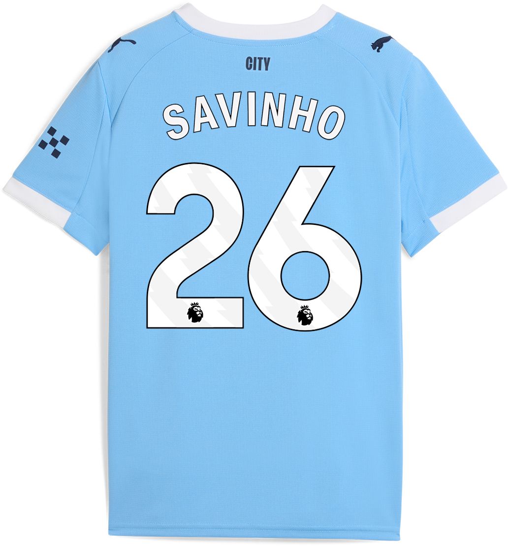 PUMA Youth Manchester City Savinho #26 2025 Home Replica Jersey product image