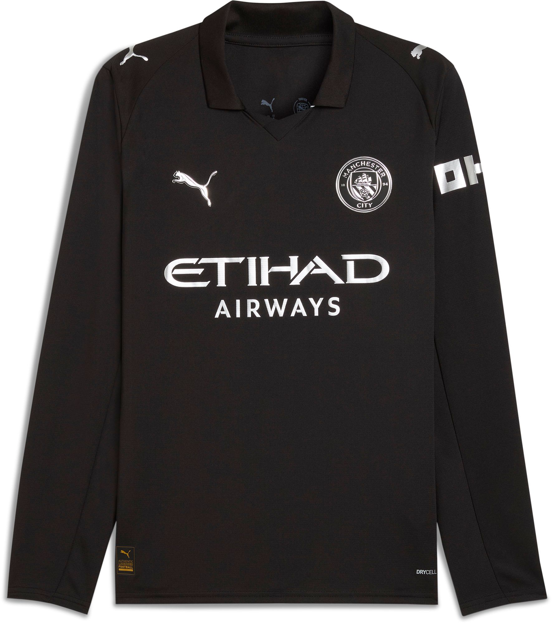PUMA Adult Manchester City 2025-26 Black Away Long Sleeve Replica Jersey product image