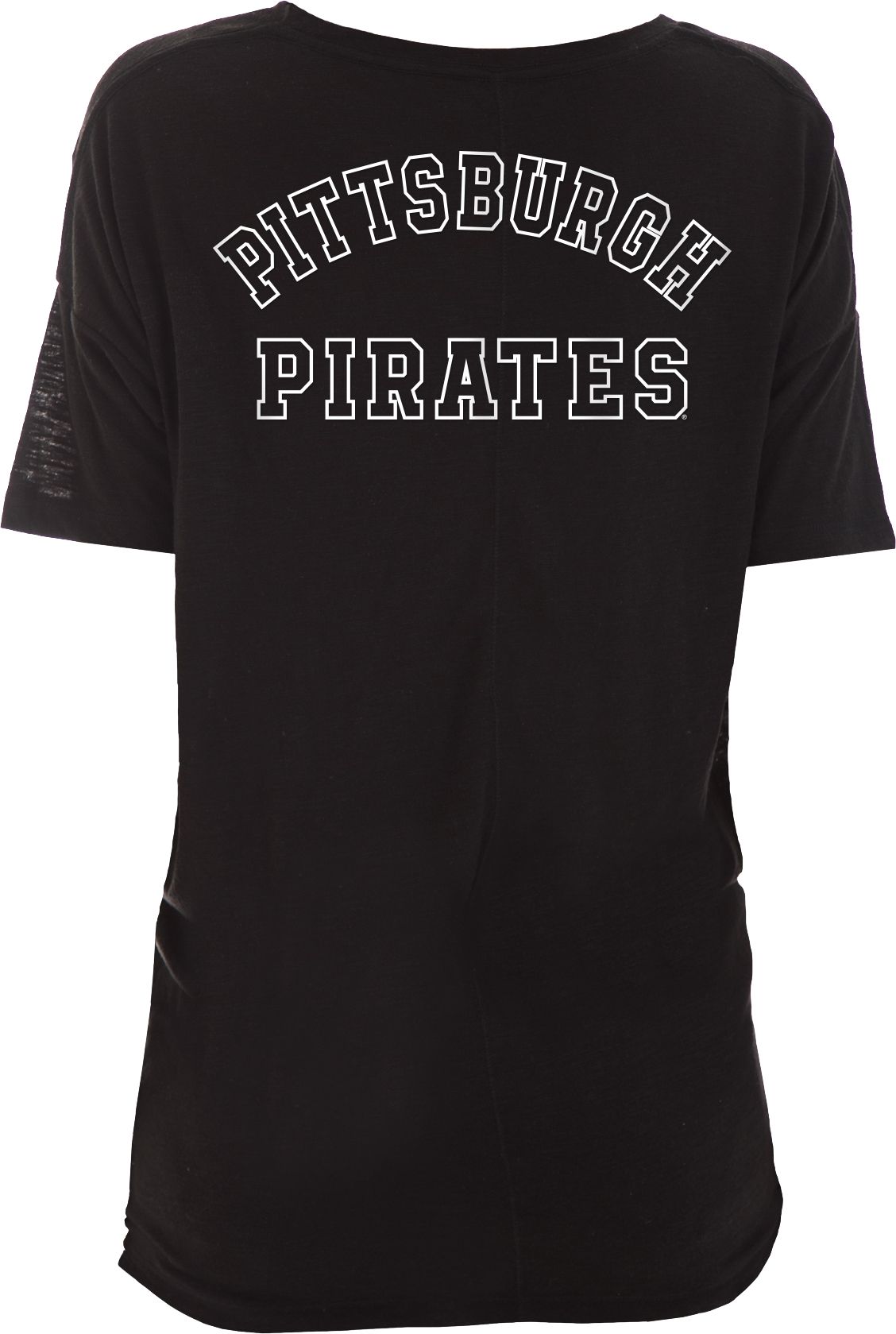 New Era Women's Pittsburgh Pirates Black Slub Side Tie T-Shirt product image