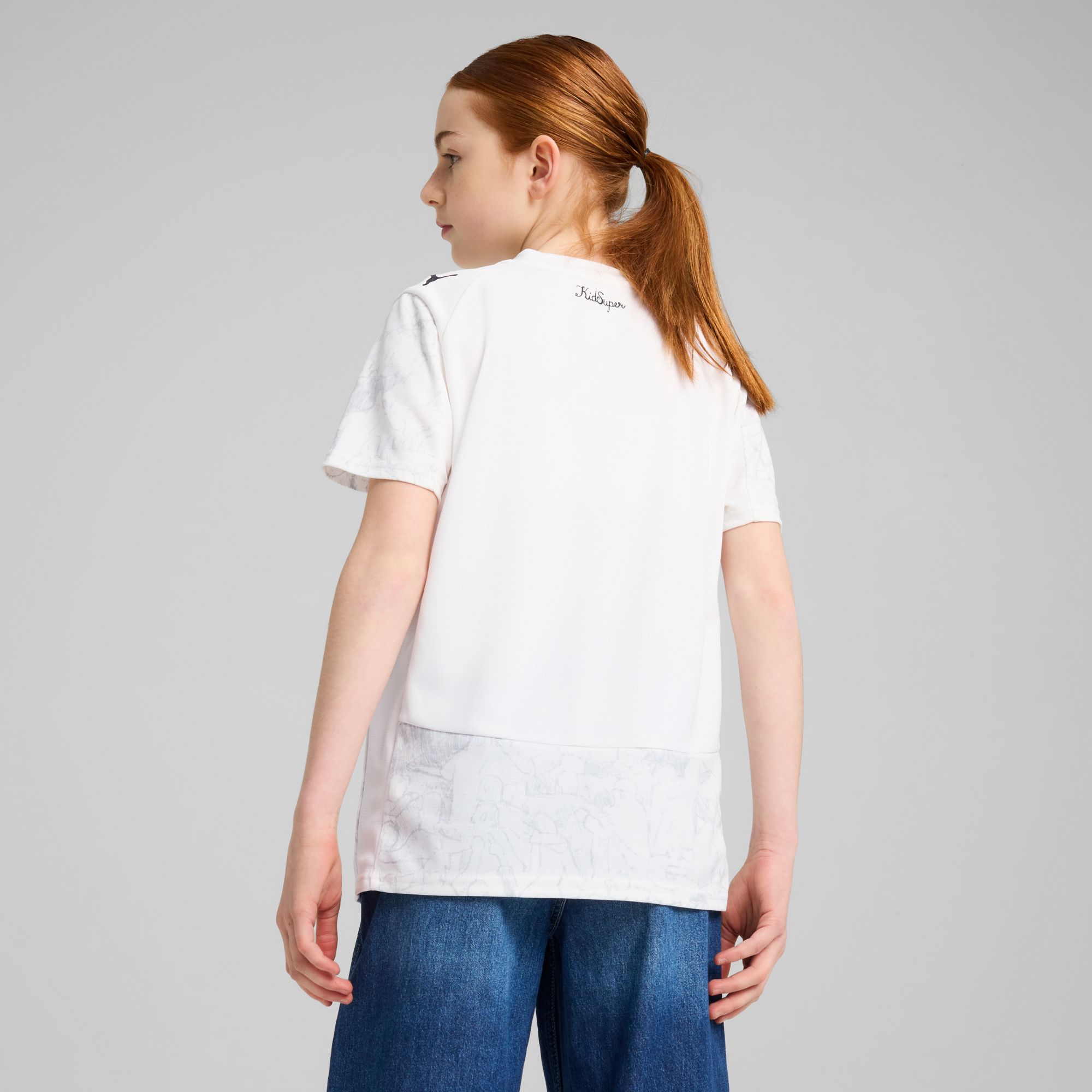 PUMA Youth Manchester City 2025 White KidSuper Home Replica Jersey product image