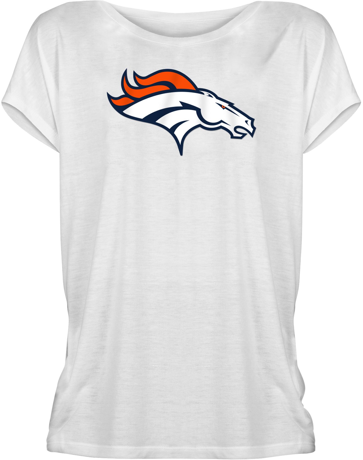 Denver Broncos Split Back White T-Shirt 
