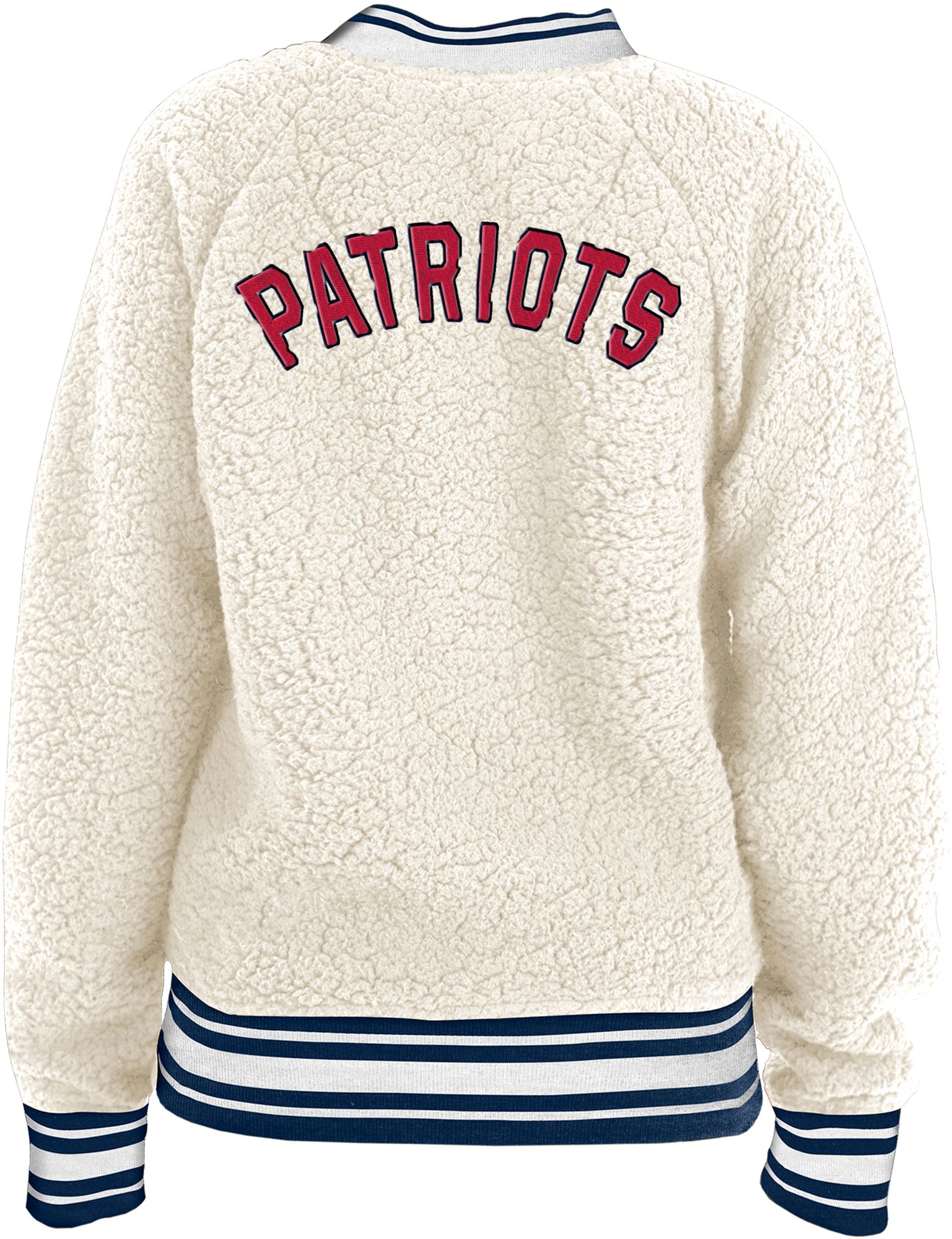 New Era Women's New England Patriots Sherpa White Full-Zip Jacket product image