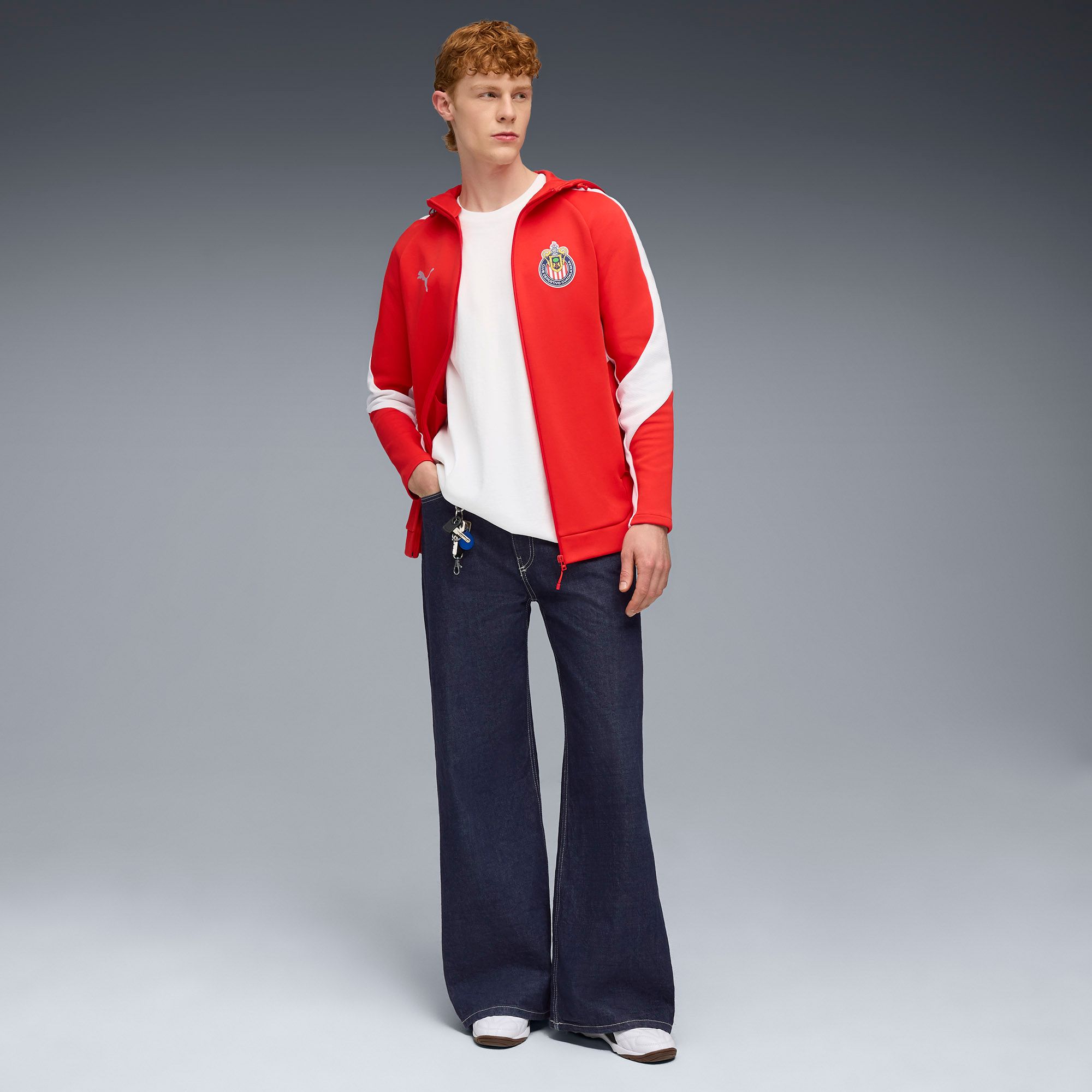 PUMA Men's Chivas Guadalajara 2025 Red Home Prematch Jacket product image