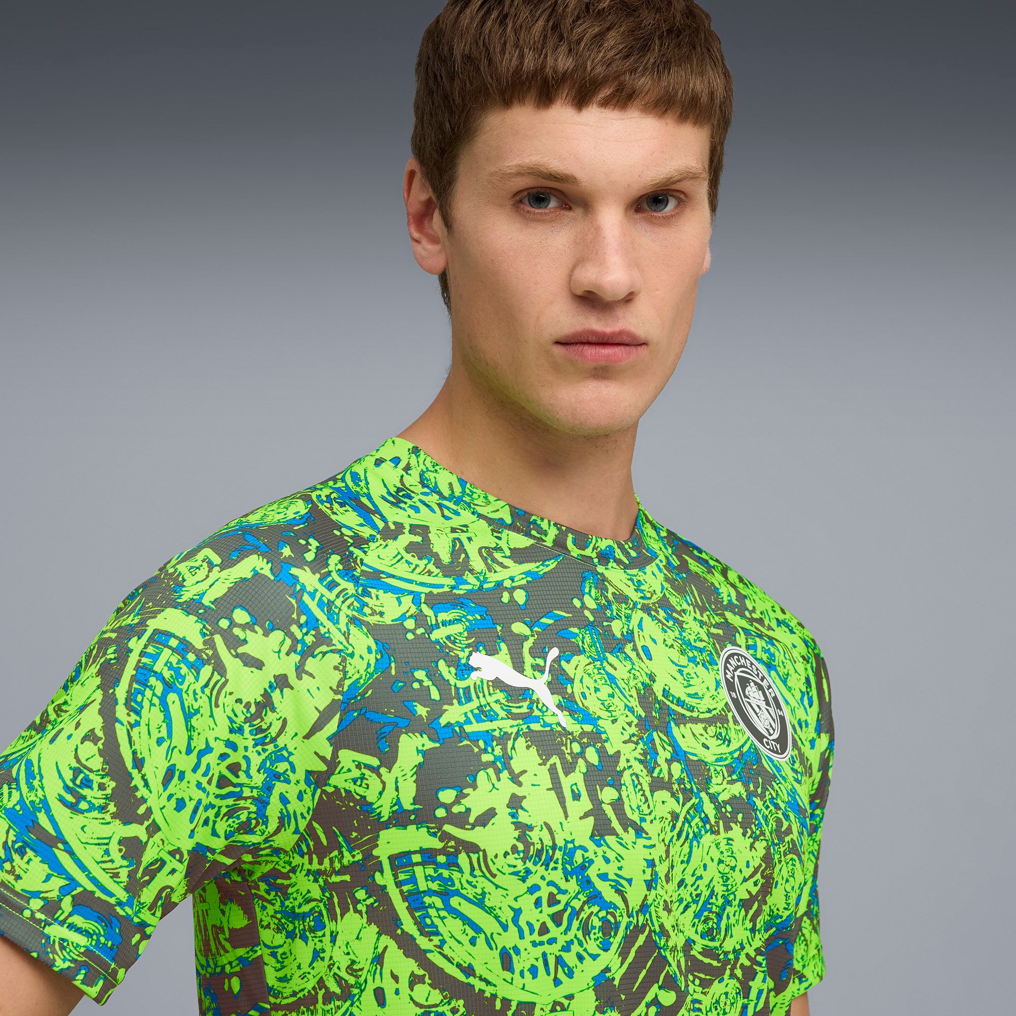 PUMA Men's Manchester City 2025 Green Third Prematch Jersey product image