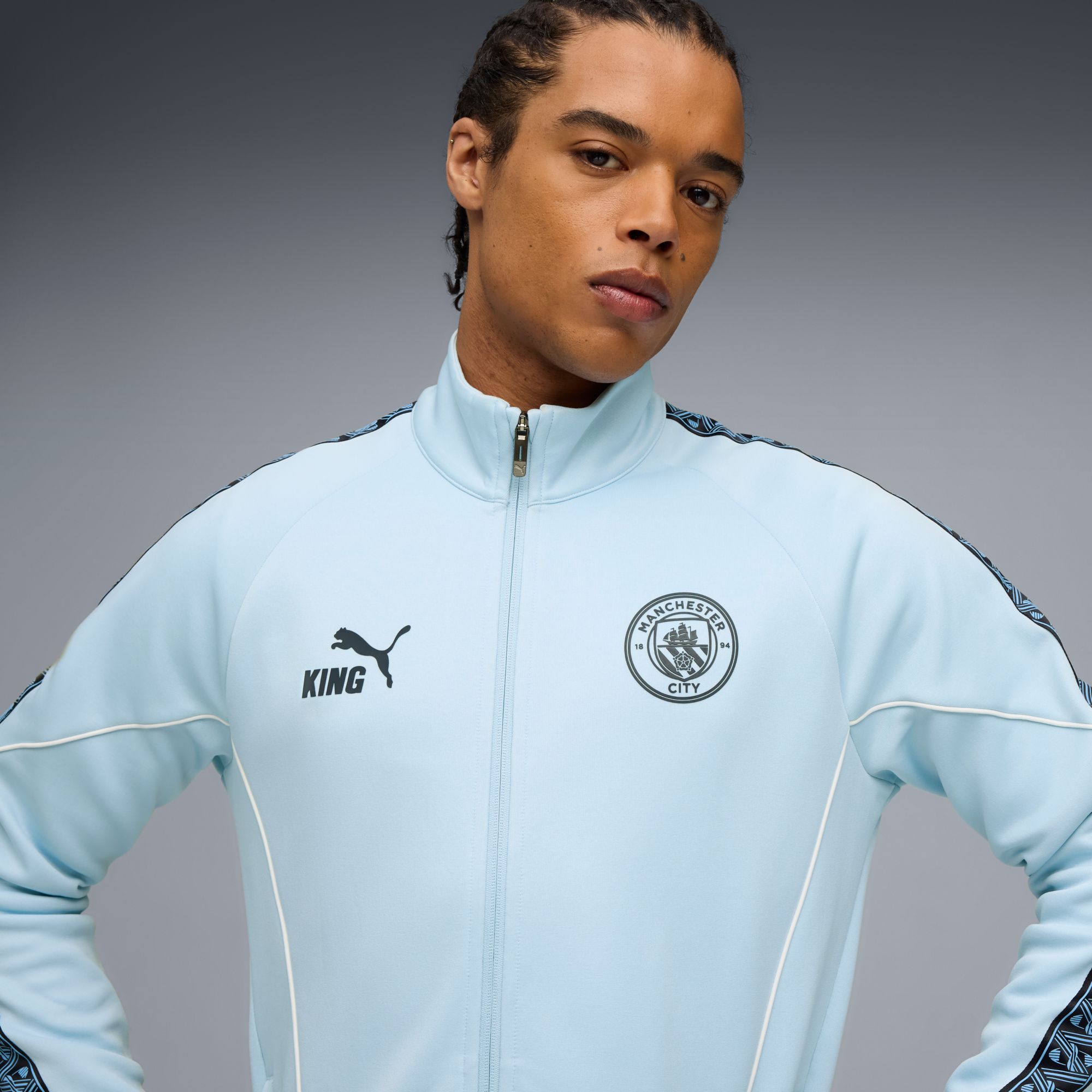 PUMA Men's Manchester City Black Home Prematch Jacket product image