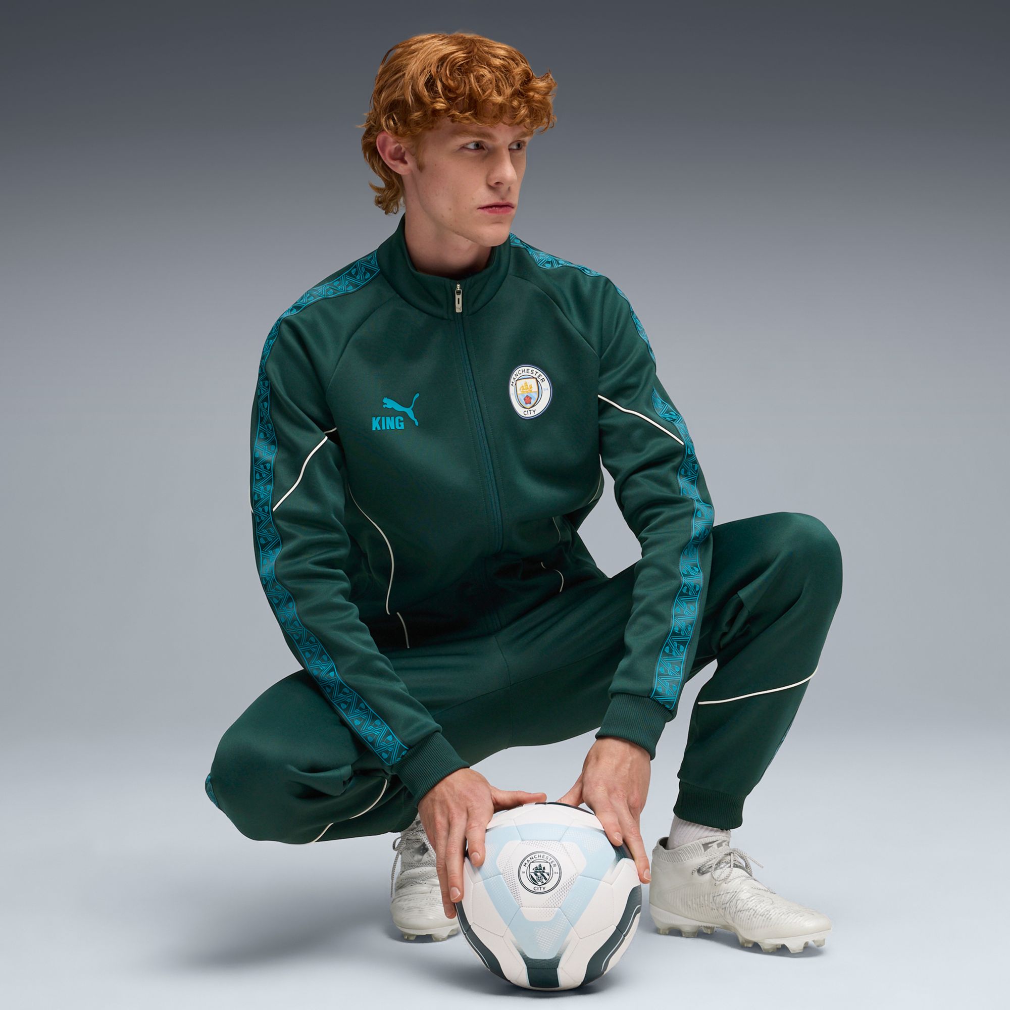 PUMA Adult Manchester City 2025-26 KING Teal Anthem Jacket product image