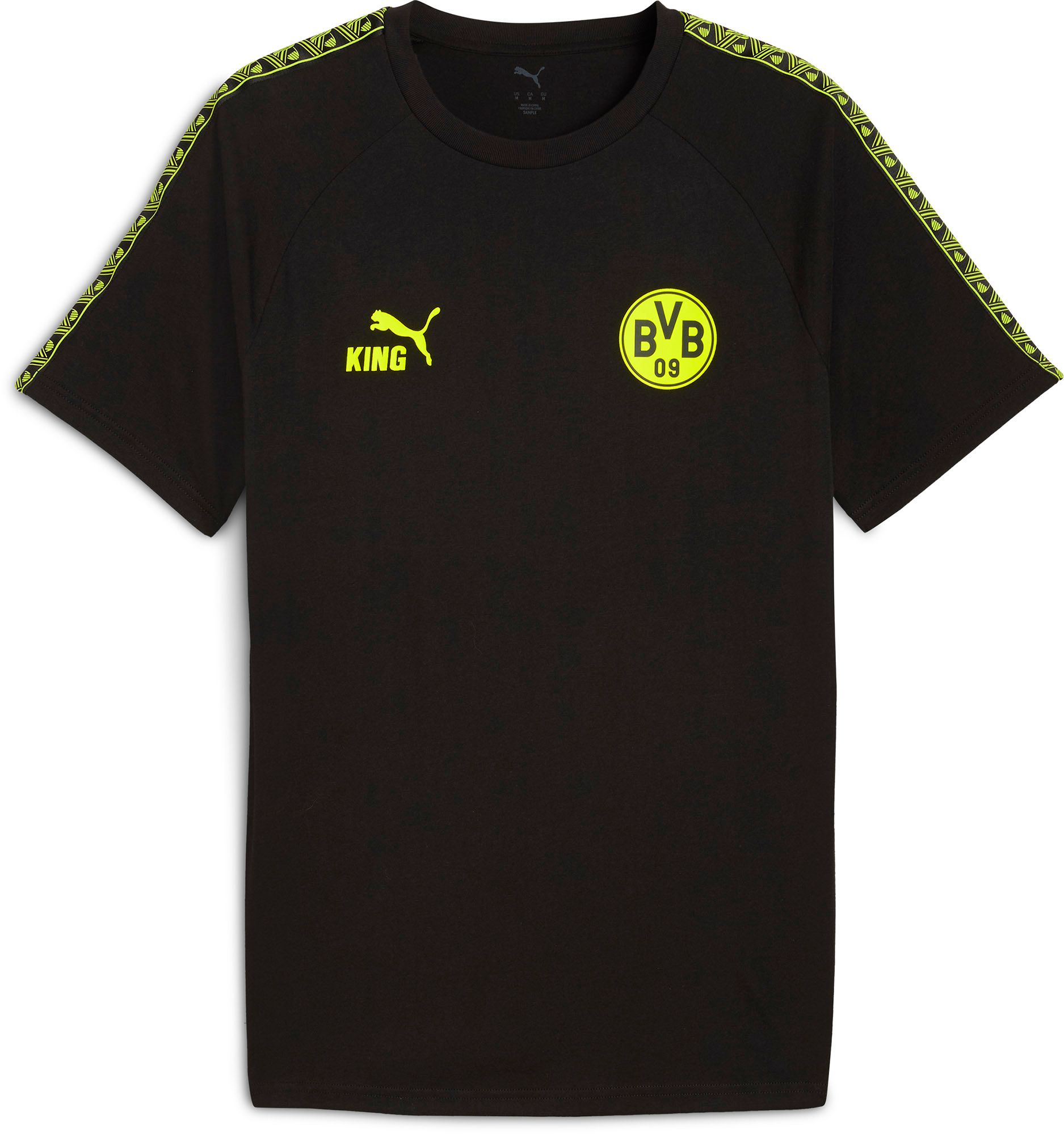 PUMA Men's Borussia Monchengladbach Black Team Logo Short Sleeve T-Shirt product image