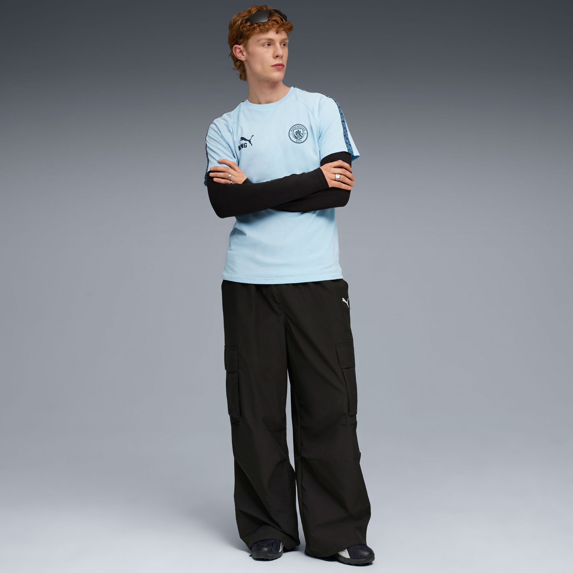PUMA Men's Manchester City Black Home Logo T-Shirt product image