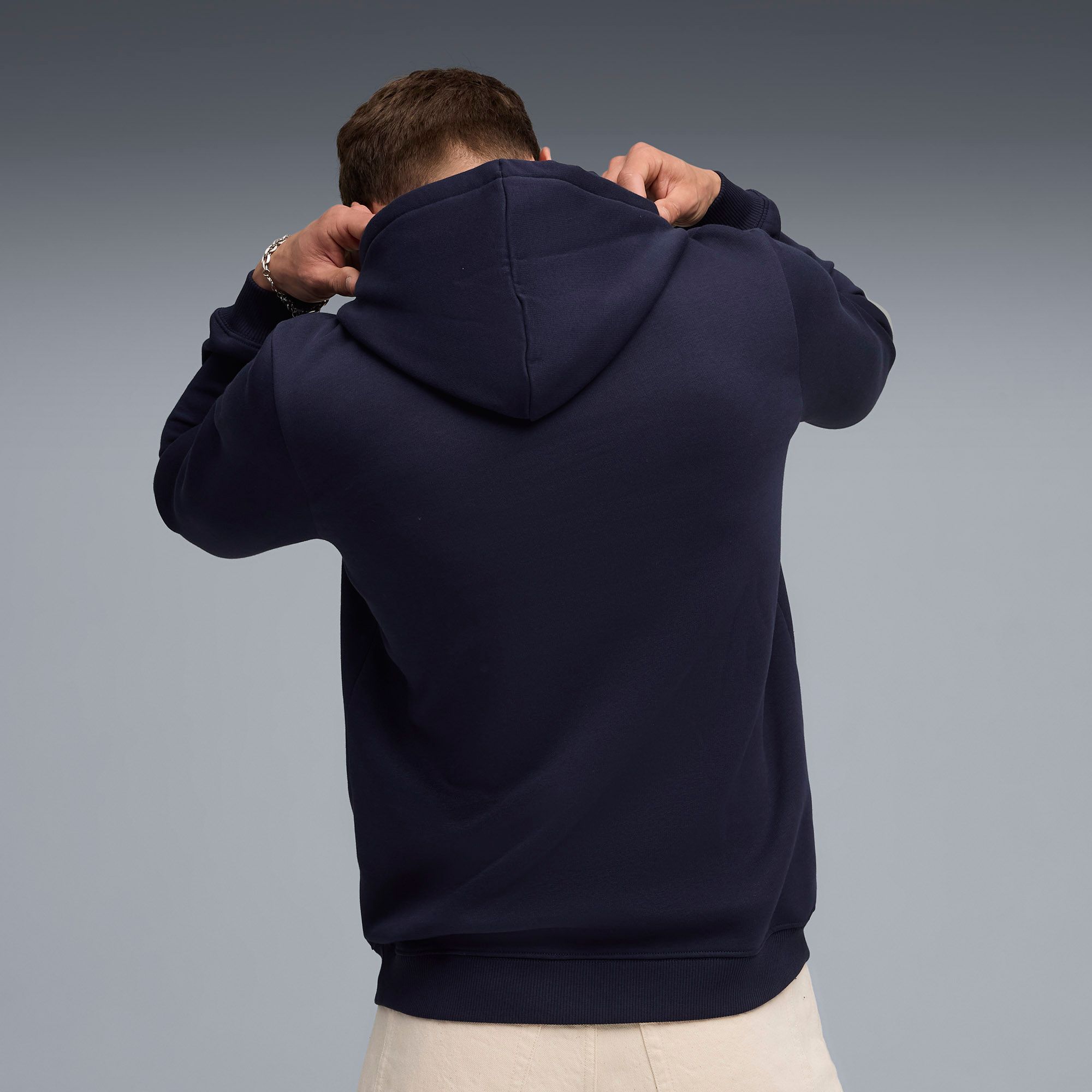 PUMA Men's Manchester City Navy Team Logo Pullover Hoodie product image