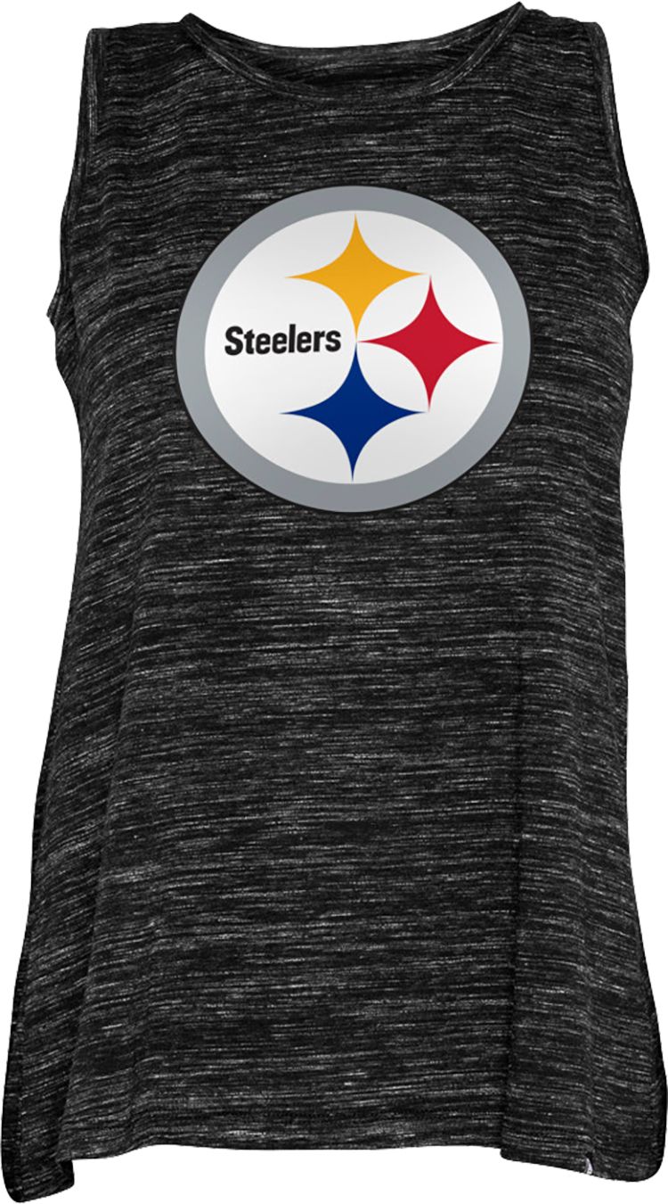 New Era Women's Pittsburgh Steelers Splitback Black Tank Top product image