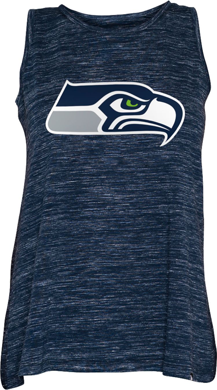New Era Women's Seattle Seahawks Splitback NAVY Tank Top product image