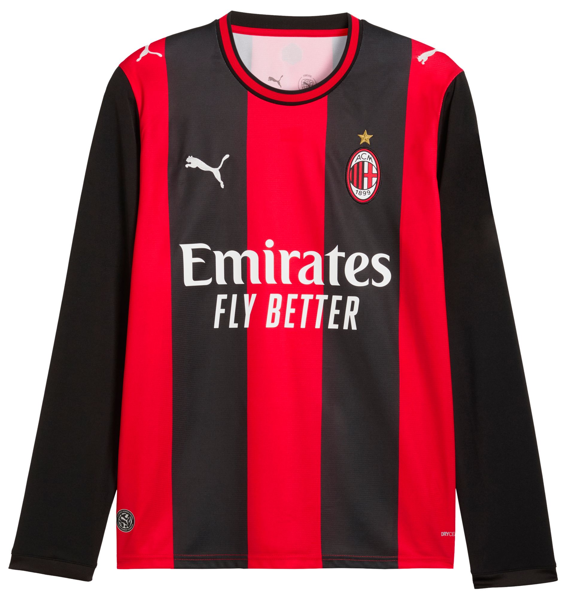 PUMA Adult AC Milan Black 2026 Home Replica Long Sleeve Jersey product image