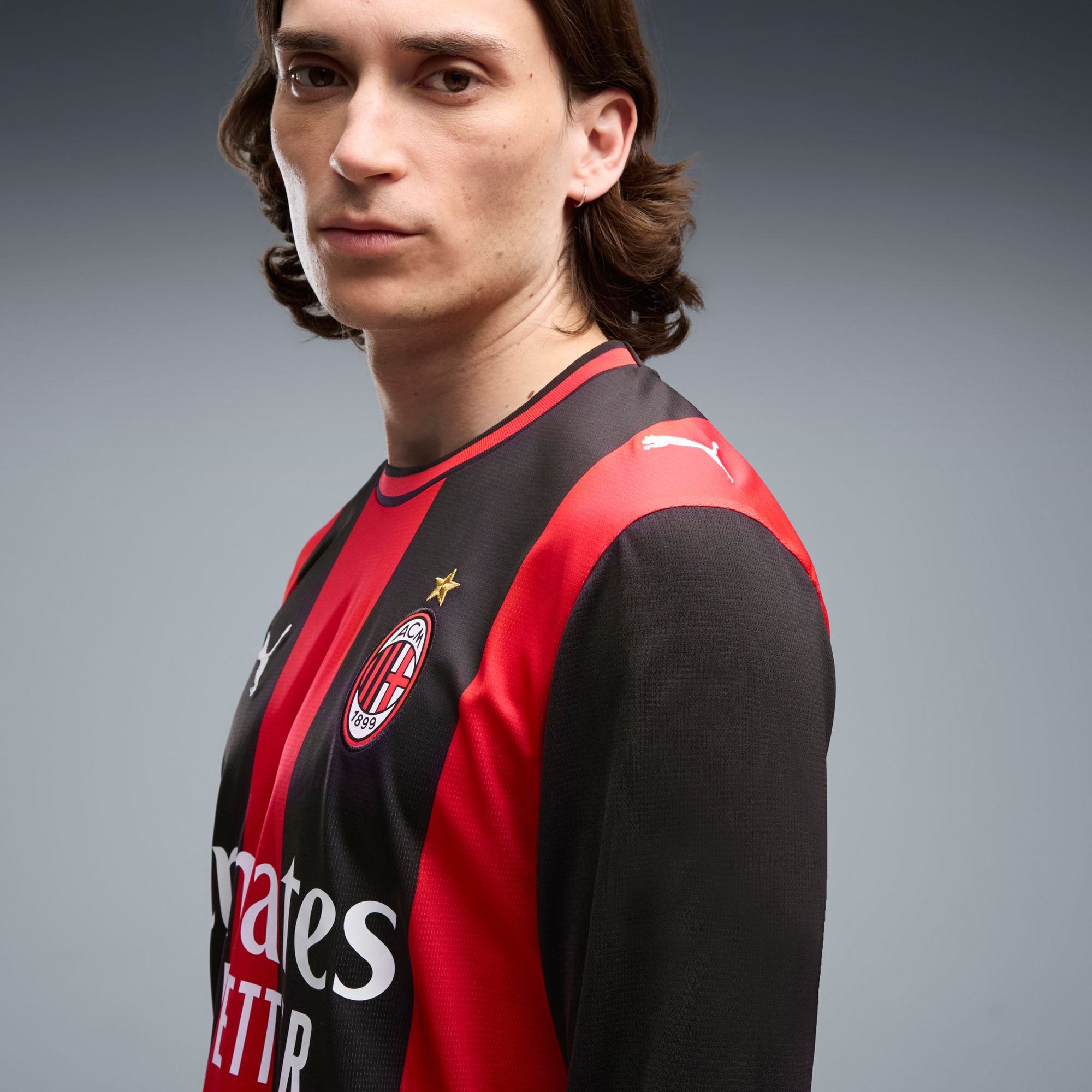 PUMA Adult AC Milan Black 2026 Home Replica Long Sleeve Jersey product image