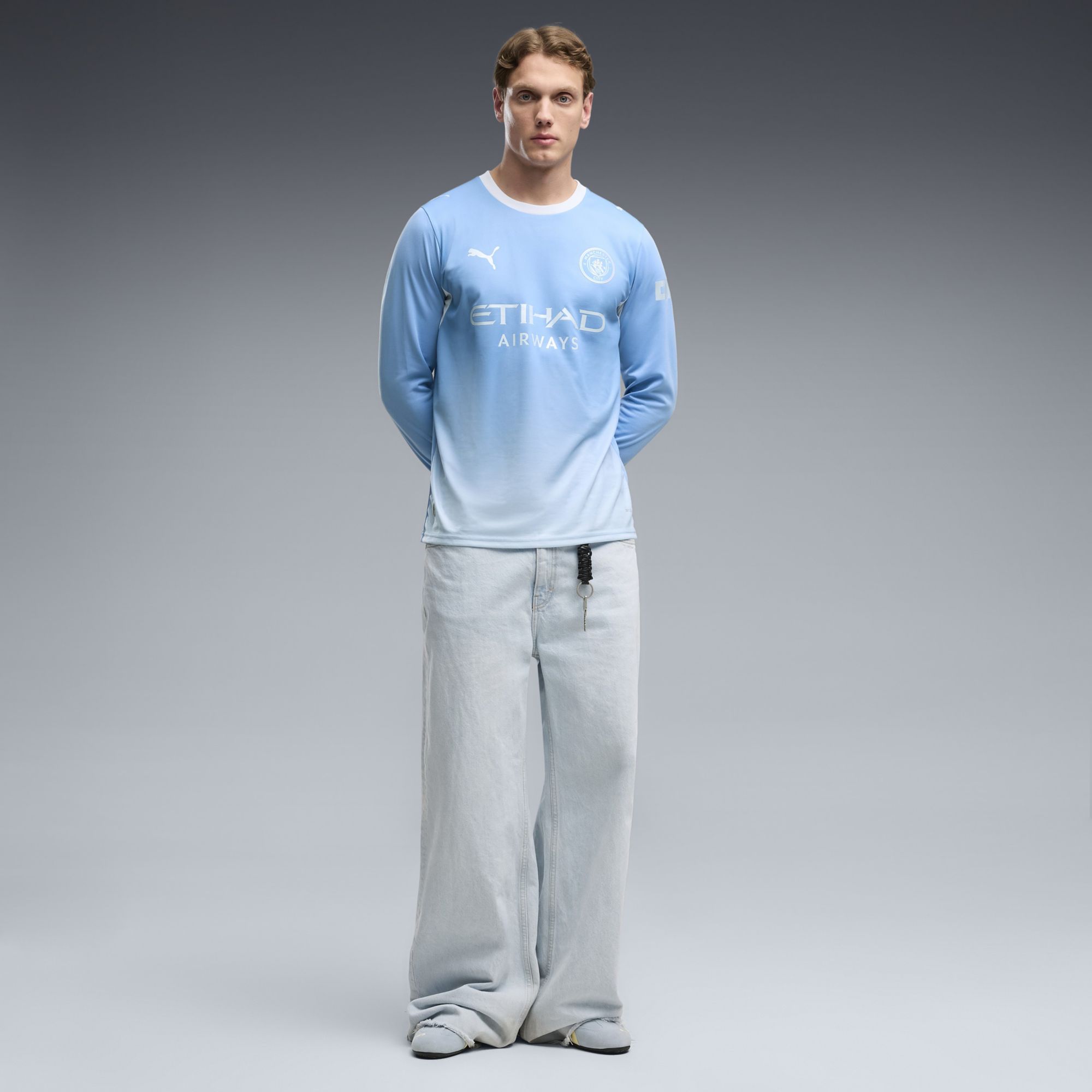 PUMA Adult Manchester City Light Blue 2026 Home Long Sleeve Replica Jersey product image