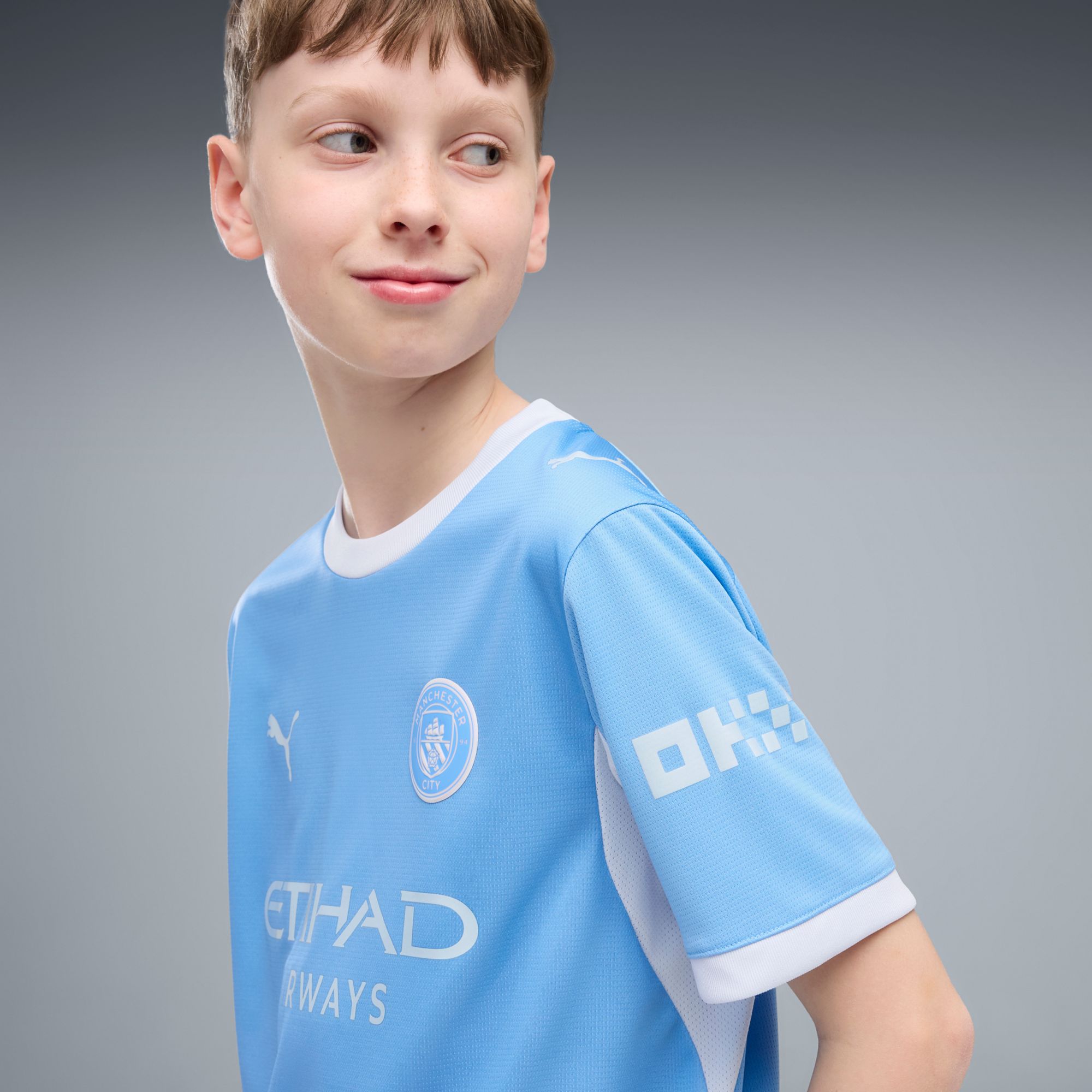 PUMA Youth Manchester City Light Blue 2026 Home Replica Jersey product image
