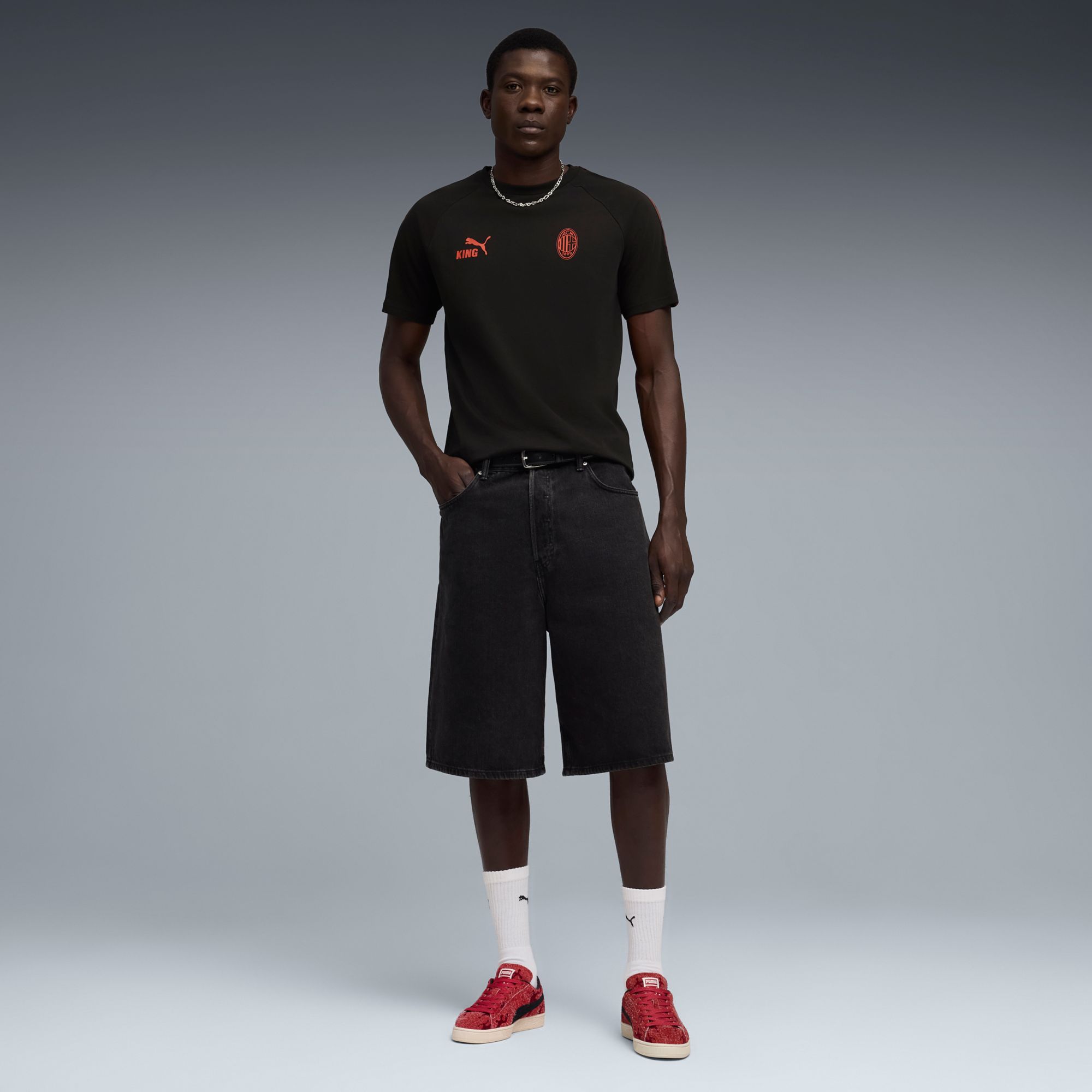 PUMA Adult AC Milan Black Vintage T-Shirt product image