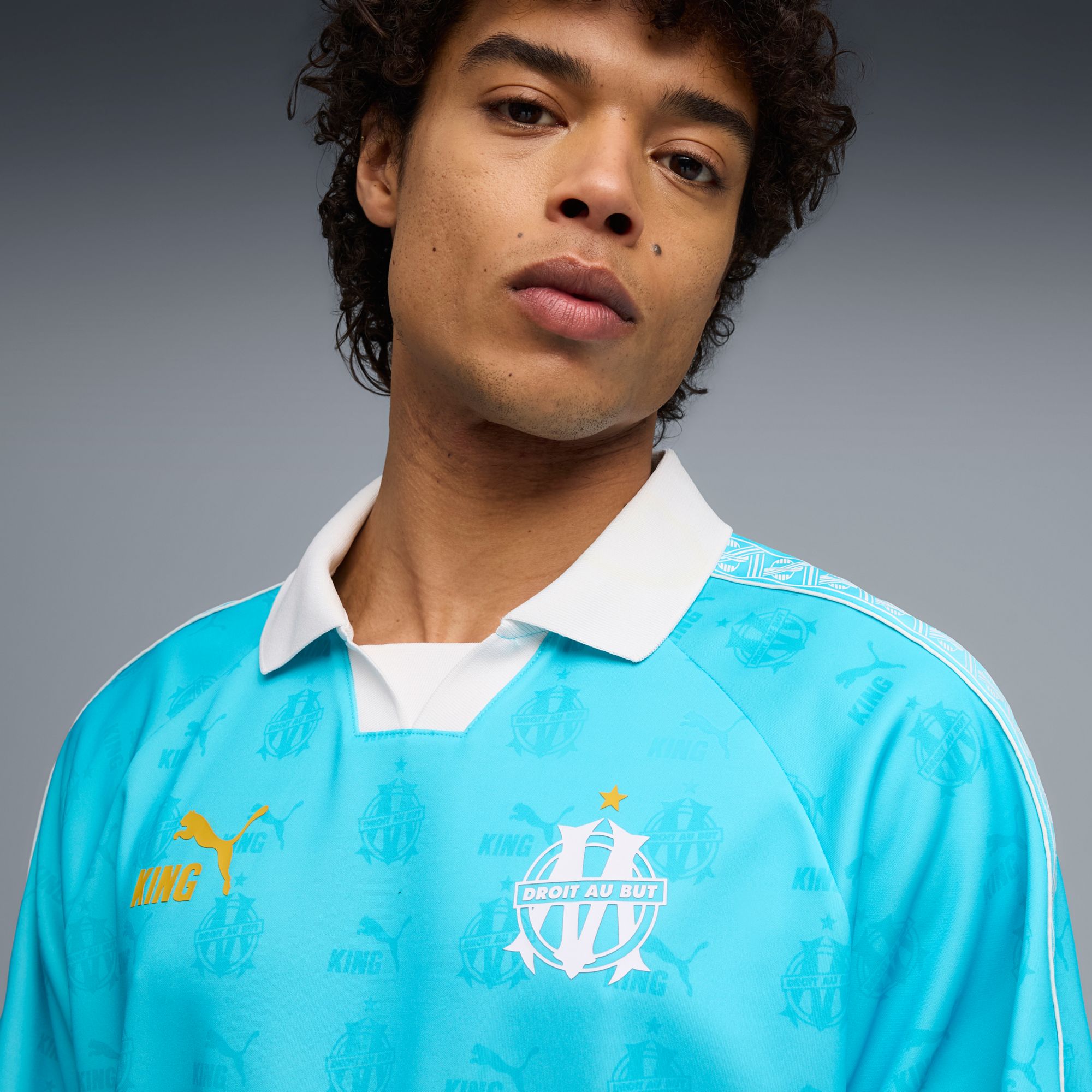 PUMA Adult Olympique Marseille Teal King Throwback Jersey product image