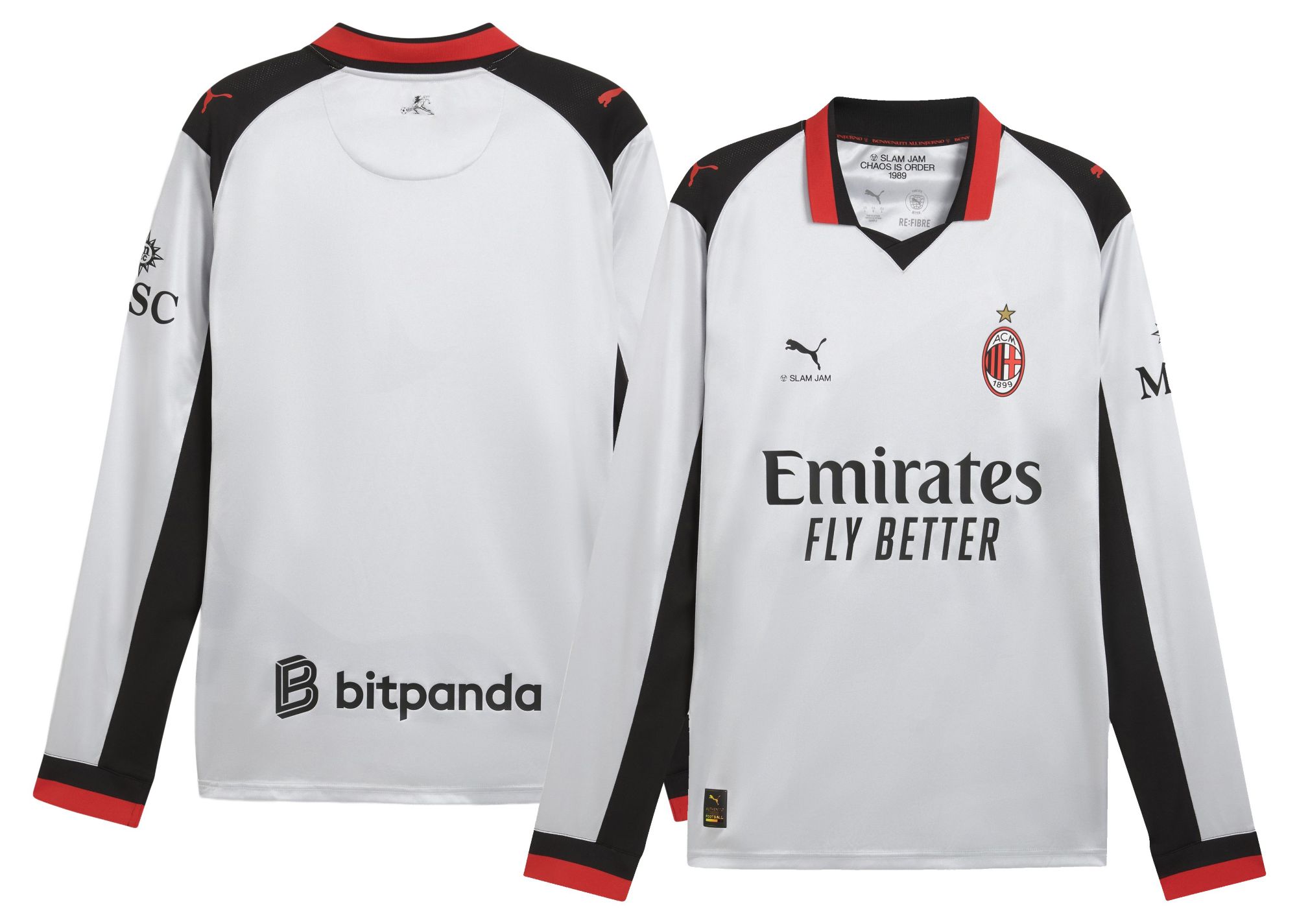 PUMA Adult AC Milan 2026 Slam Jam Silver Replica Long Sleeve Jersey product image