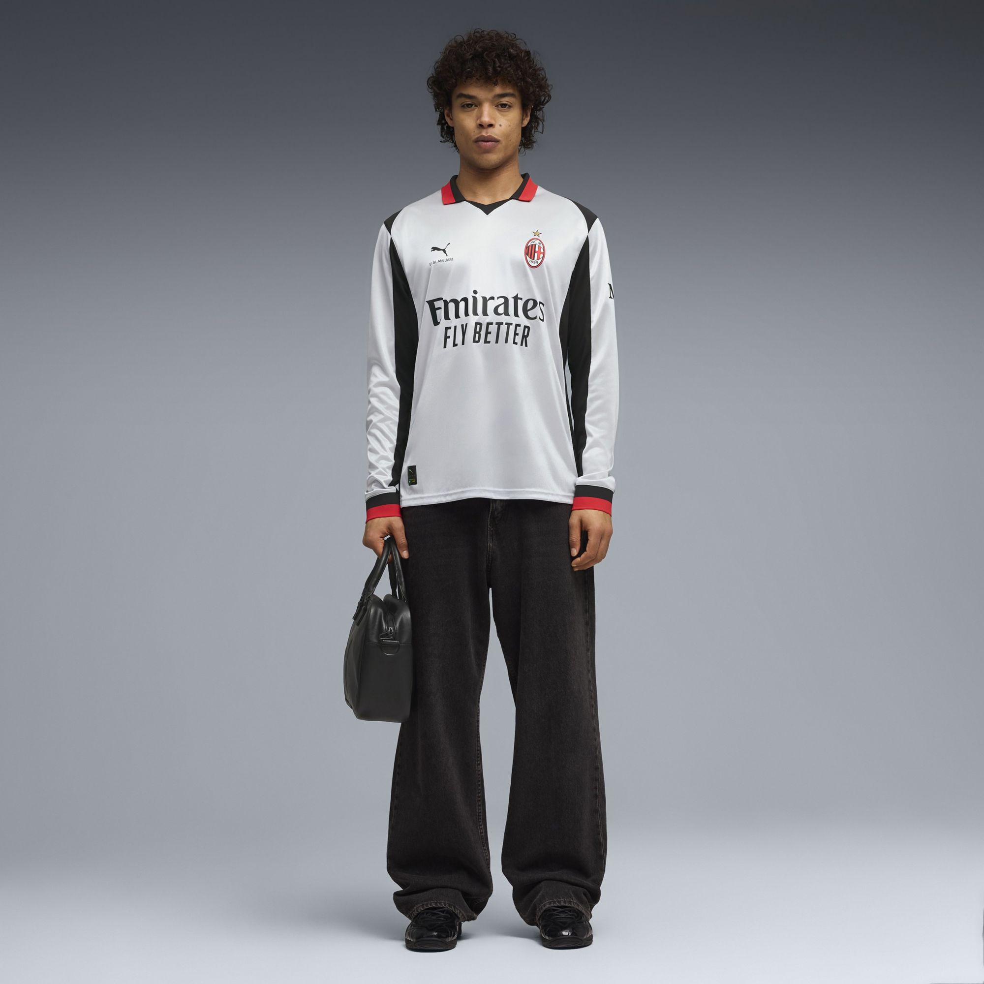PUMA Adult AC Milan 2026 Slam Jam Silver Replica Long Sleeve Jersey product image