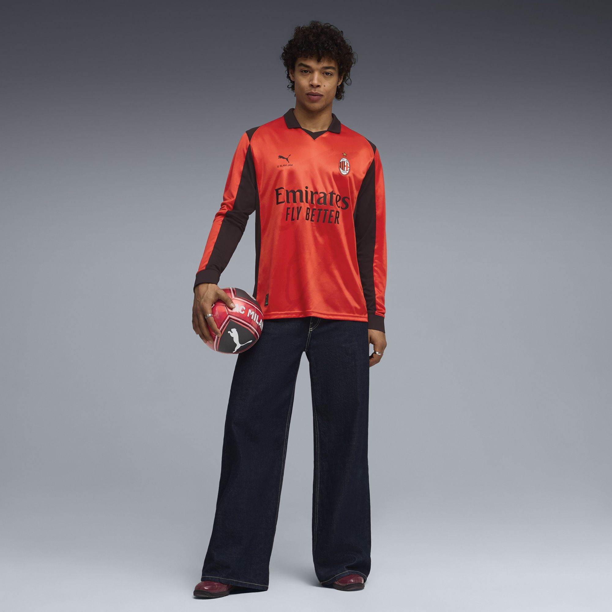 PUMA Adult AC Milan 2026 Slam Jam Red Replica Long Sleeve Jersey product image