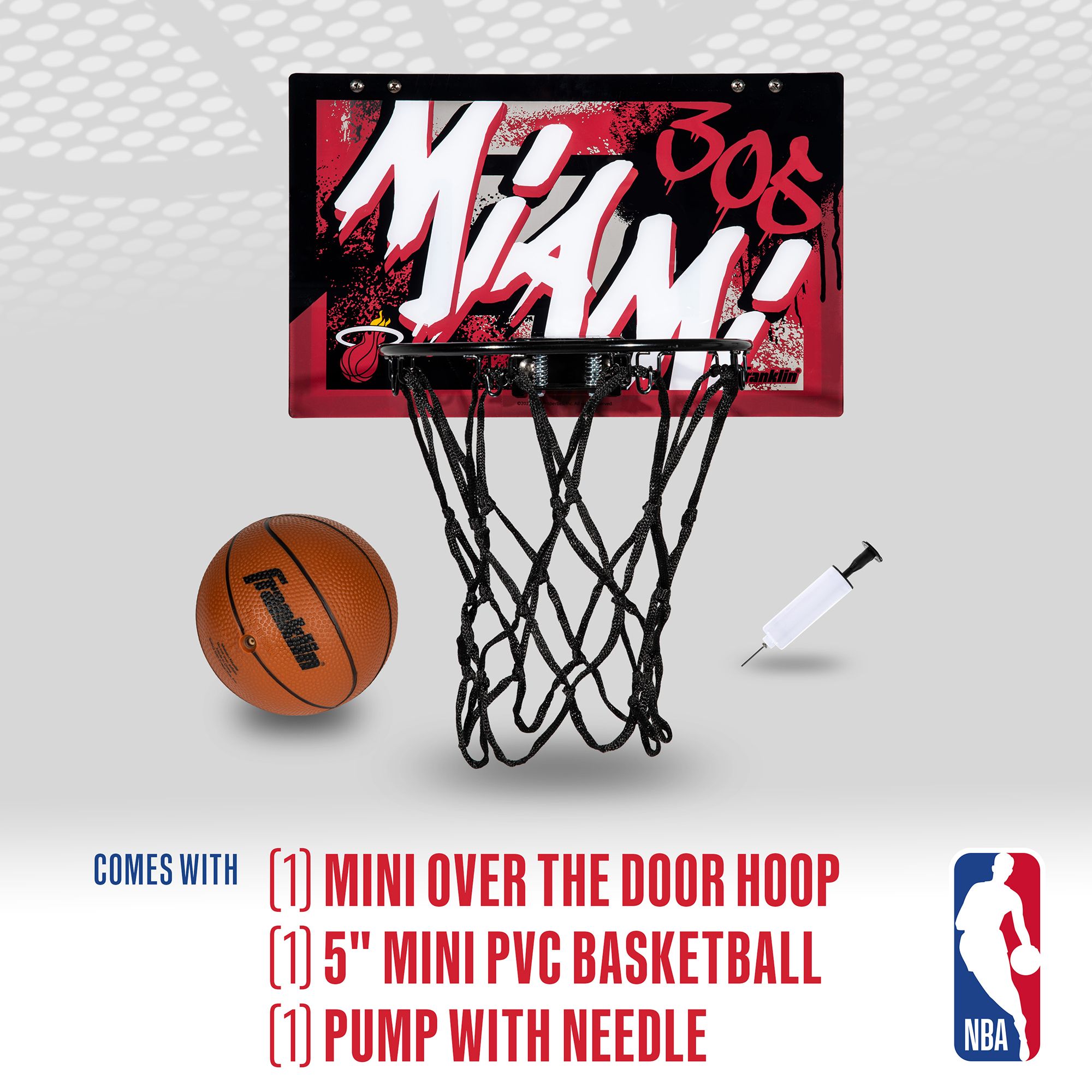 Franklin Miami Heat Over The Door Hoop Set