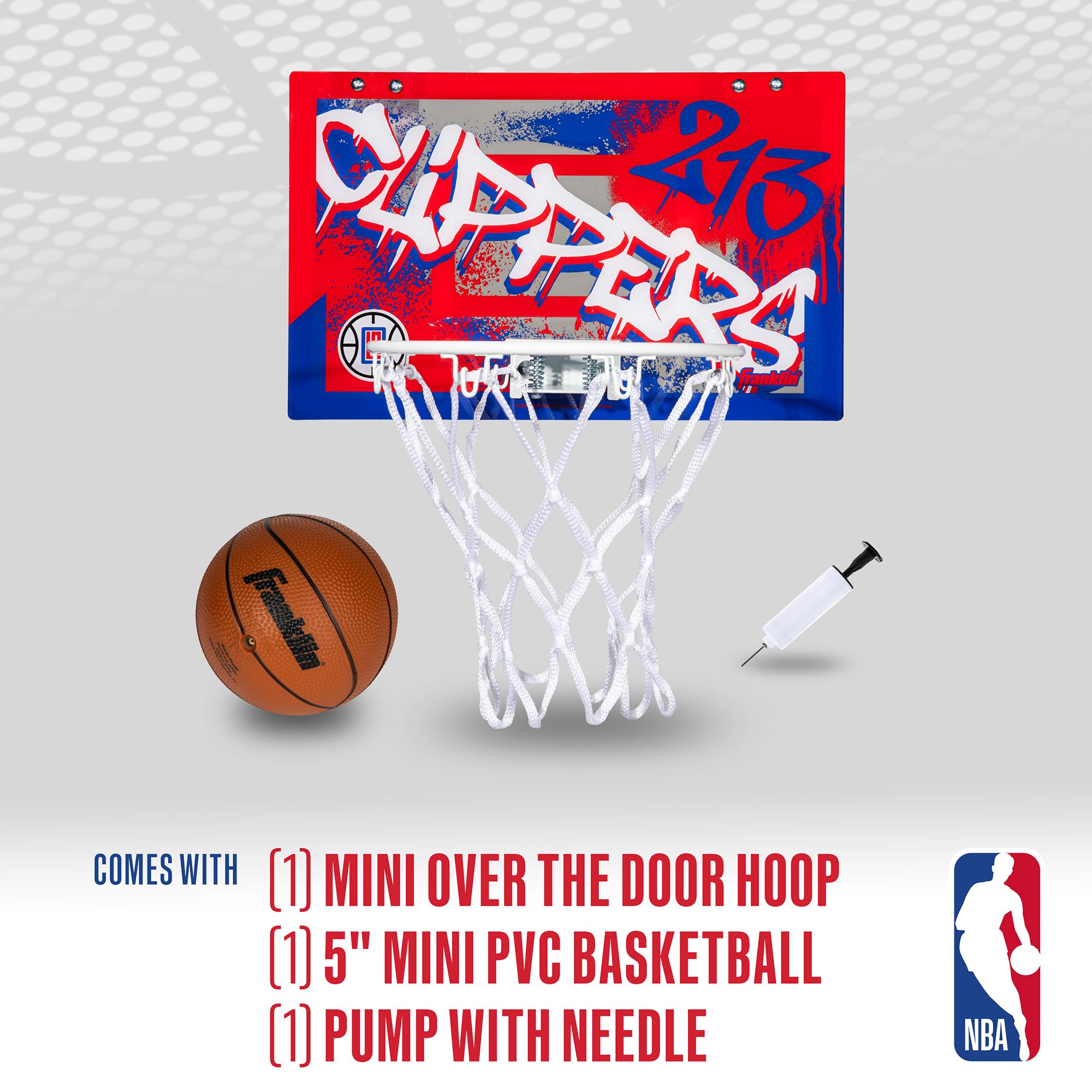 Franklin Los Angeles Clippers Over The Door Hoop Set