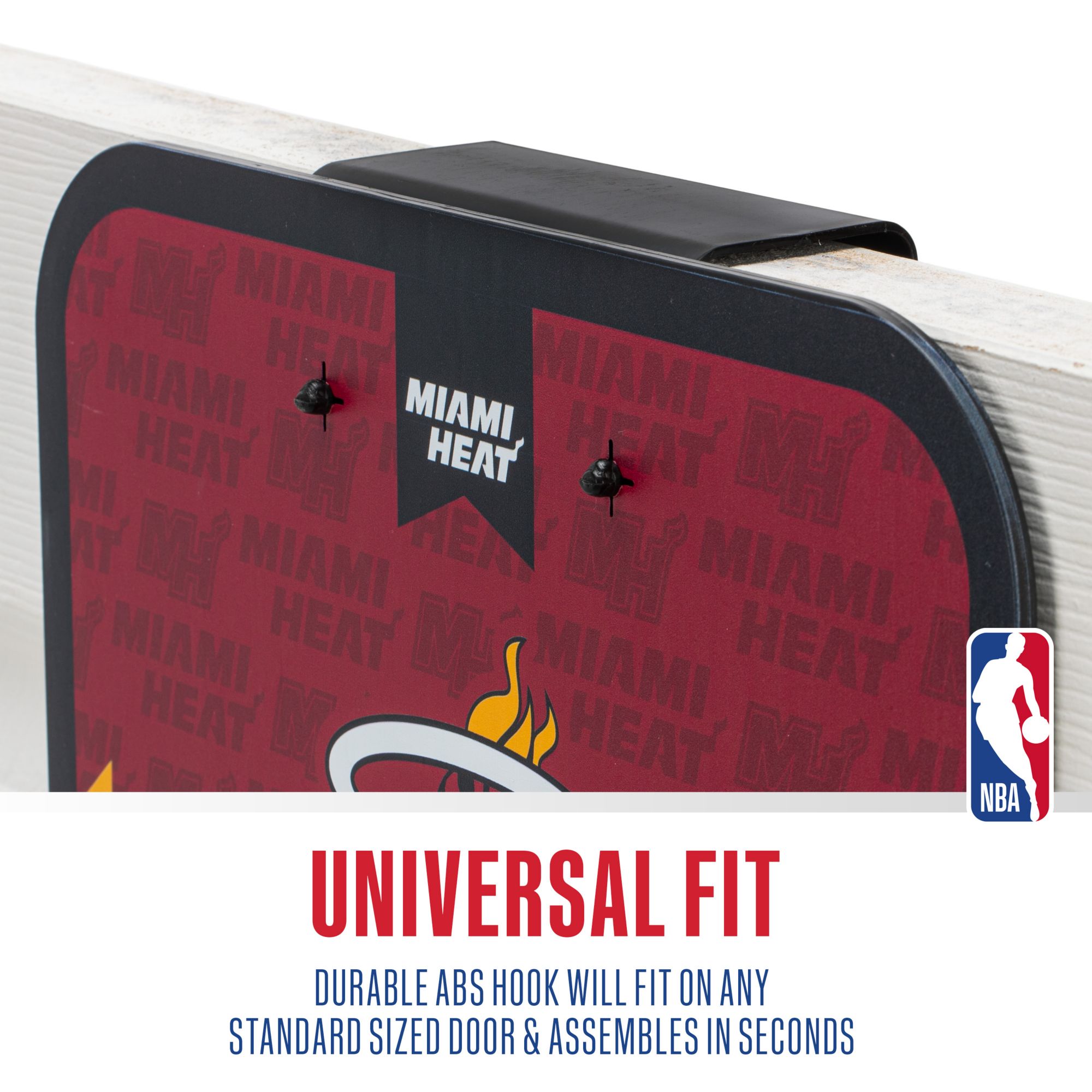 Franklin Unisex Miami Heat Over The Door Mini Basketball Hoop and Ball Set product image