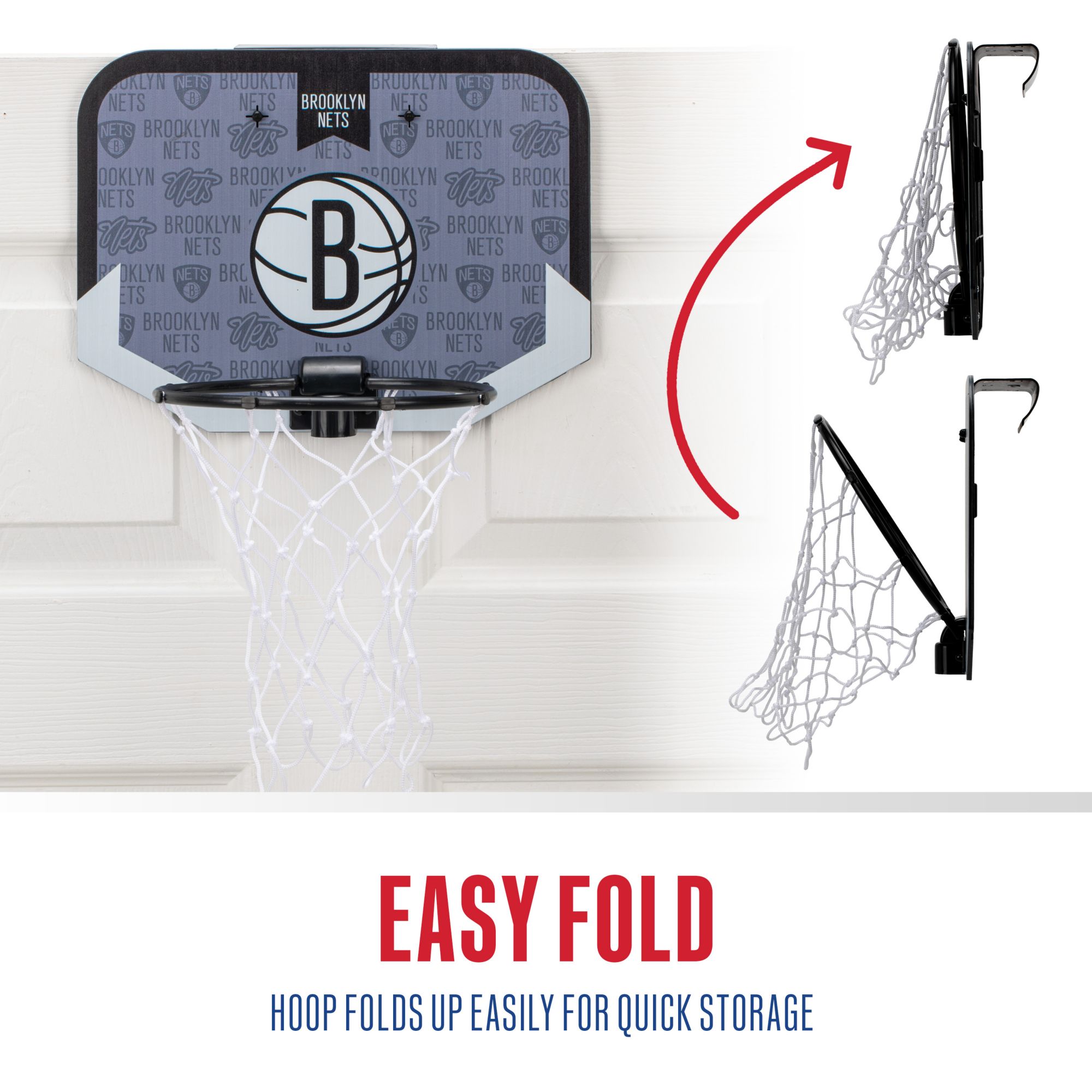 Franklin Unisex Brooklyn Nets Over The Door Mini Basketball Hoop and Ball Set product image