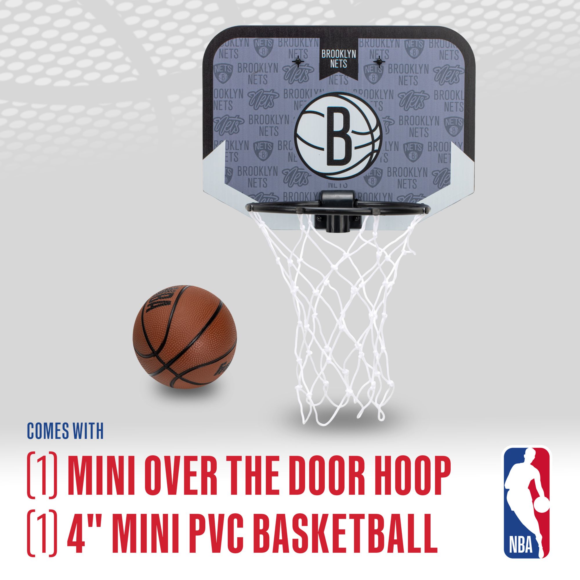 Franklin Unisex Brooklyn Nets Over The Door Mini Basketball Hoop and Ball Set product image