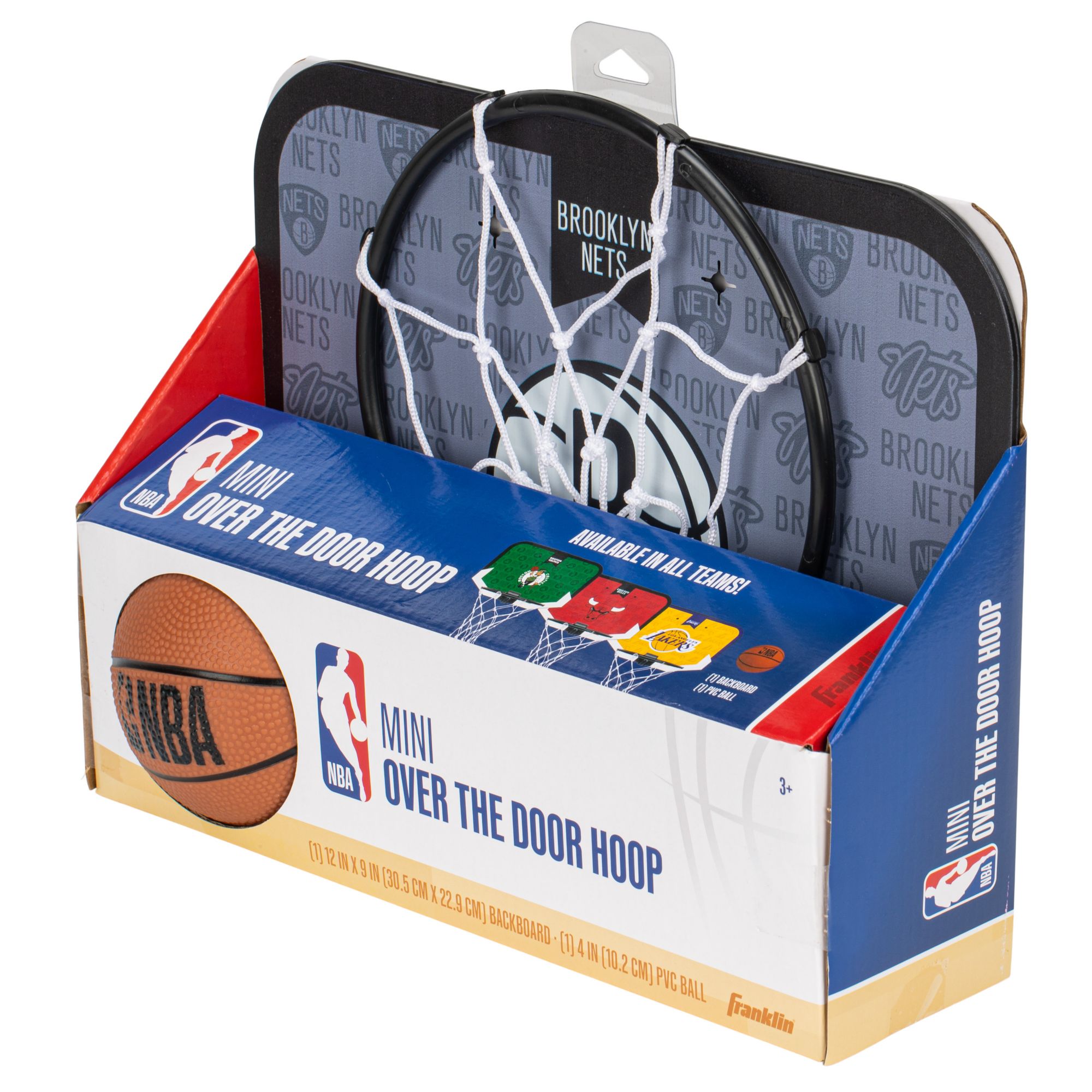 Franklin Unisex Brooklyn Nets Over The Door Mini Basketball Hoop and Ball Set product image
