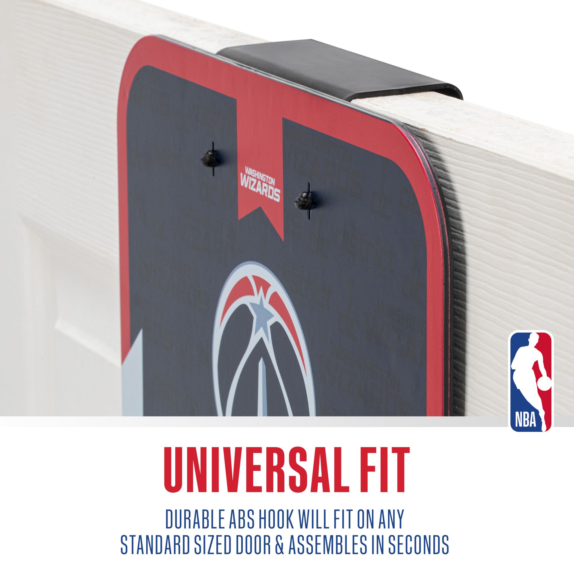 Franklin Unisex Washington Wizards Over The Door Mini Basketball Hoop and Ball Set product image