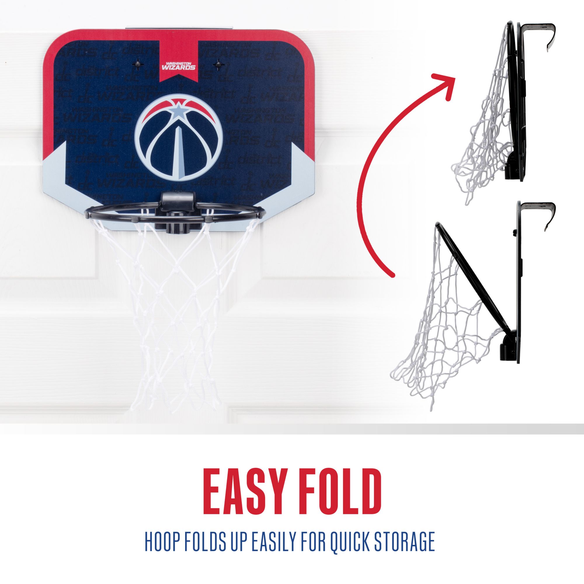 Franklin Unisex Washington Wizards Over The Door Mini Basketball Hoop and Ball Set product image